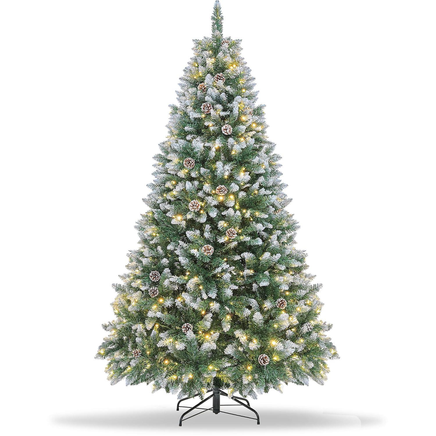 The Holiday Aisle® 6/7.5 FT Pre-Lit Artificial Christmas Tree with Warm White Lights