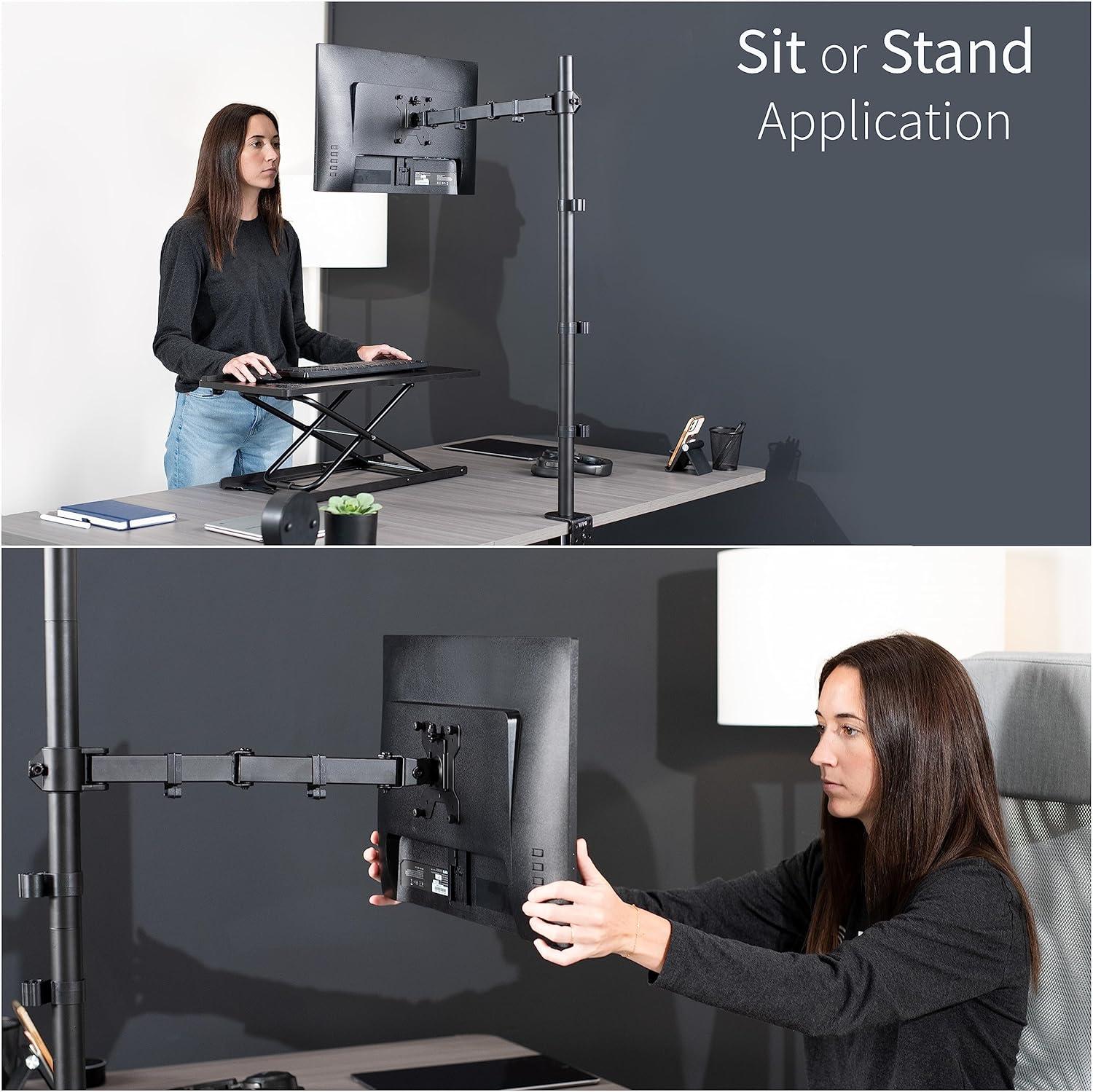 Vivo Single Monitor Extra Tall Desk Mount