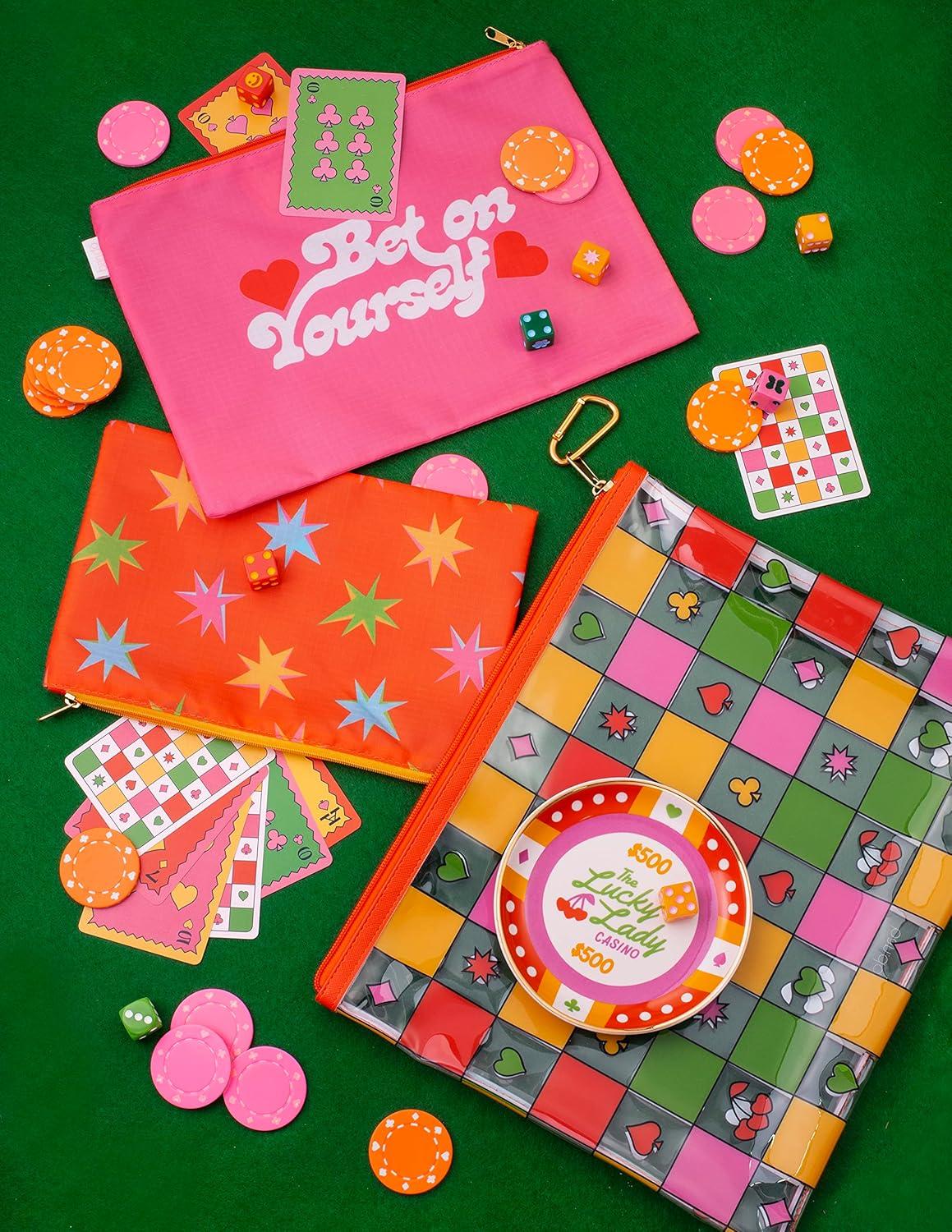 Colorful Waterproof Playing Cards with Plastic Storage Case