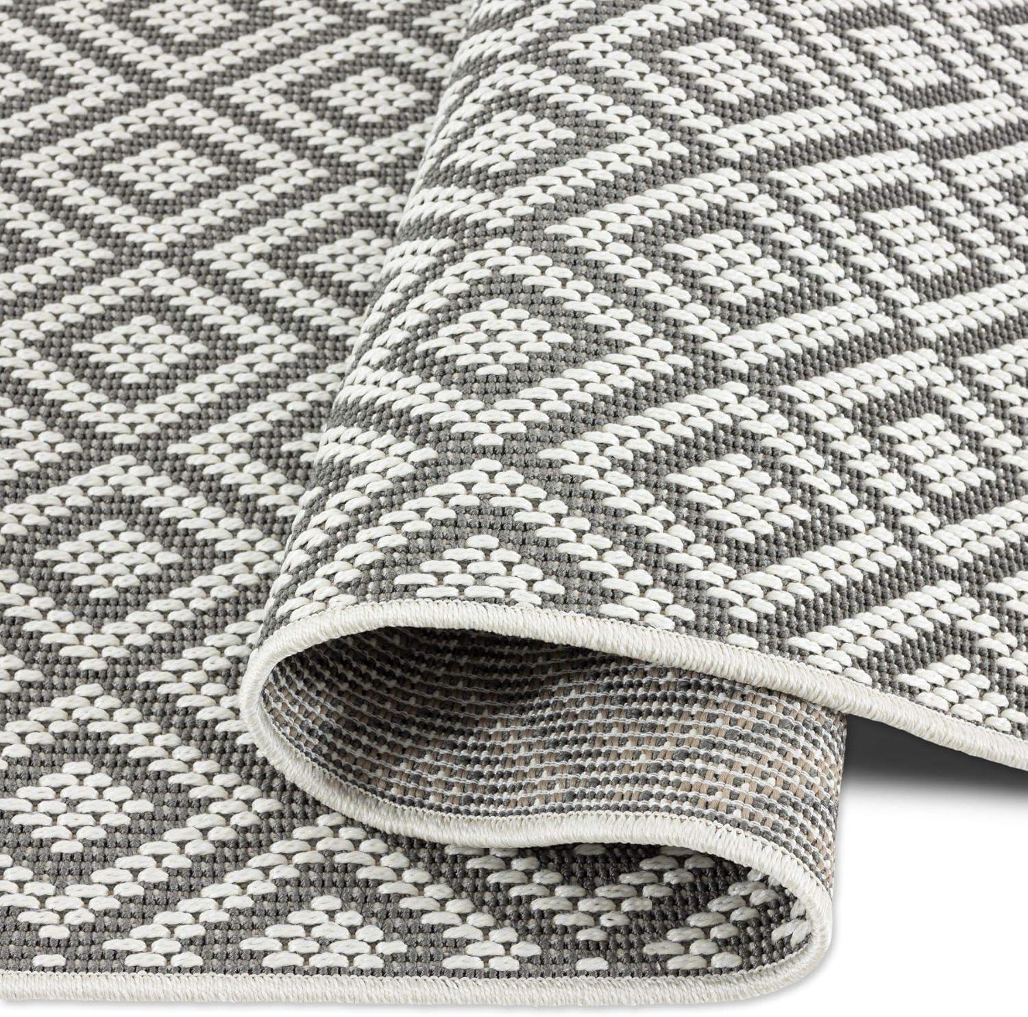 5'3" x 7'3" Tripoli Lydia Indoor/Outdoor Rug Gray/Cream - Home Dynamix
