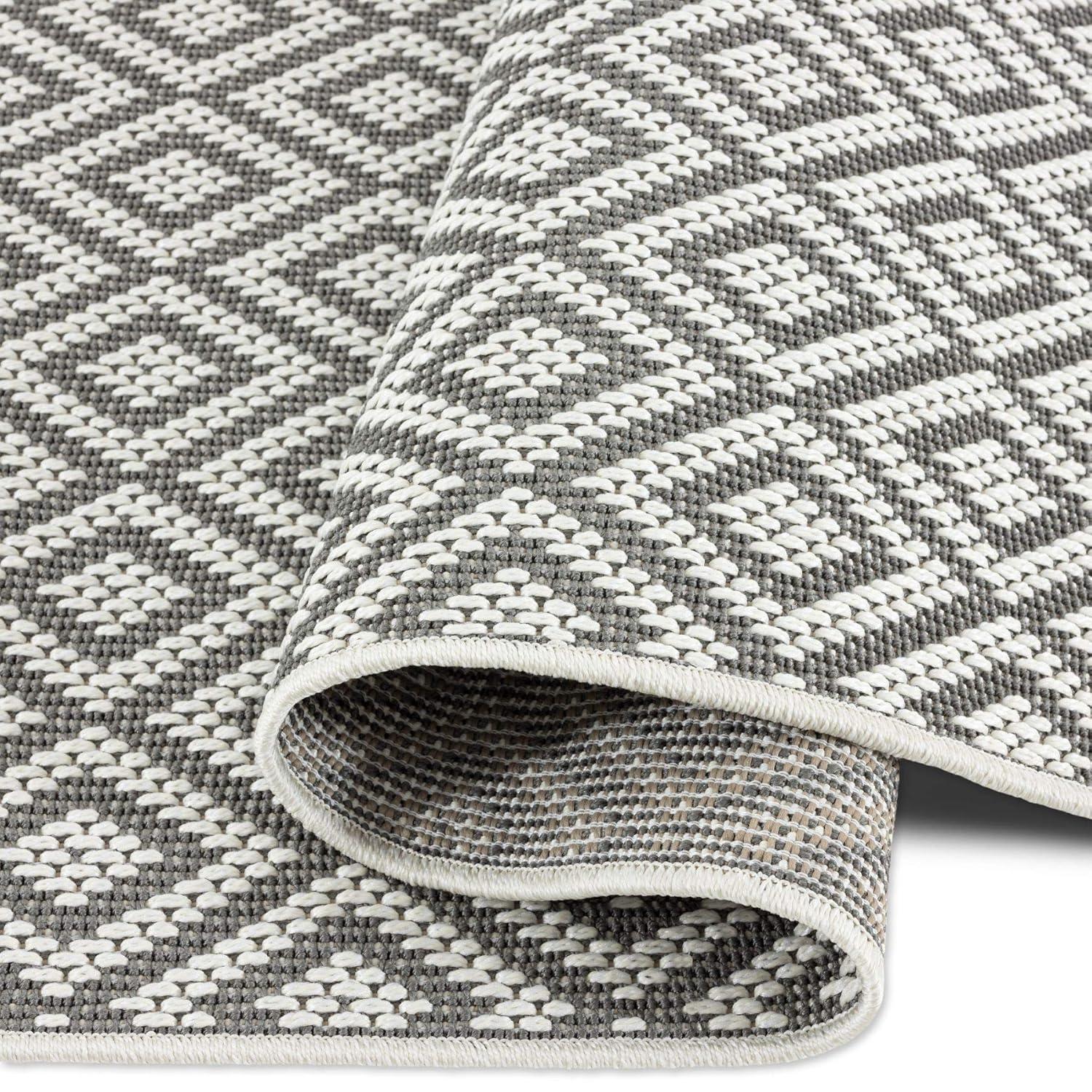 5'3" x 7'3" Tripoli Lydia Indoor/Outdoor Rug Gray/Cream - Home Dynamix