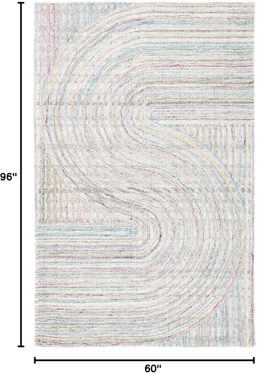 Southampton SHA301 Hand Tufted Indoor Area Rug - Pink/Blue - 5'x8' - Safavieh