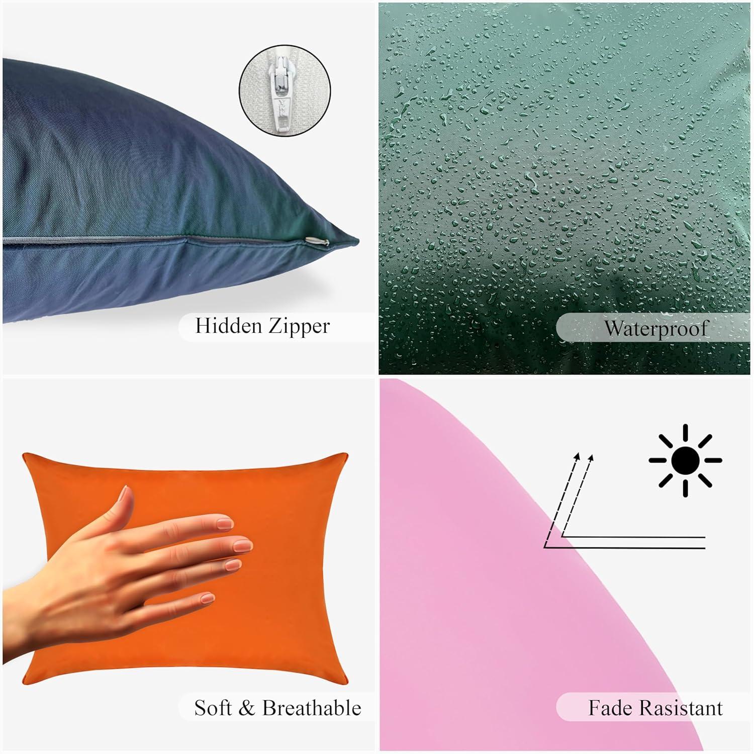 A1 Home Collections LLC Bedding Polyester Lumbar Indoor/Outdoor Pillow Cover (Set of 2)