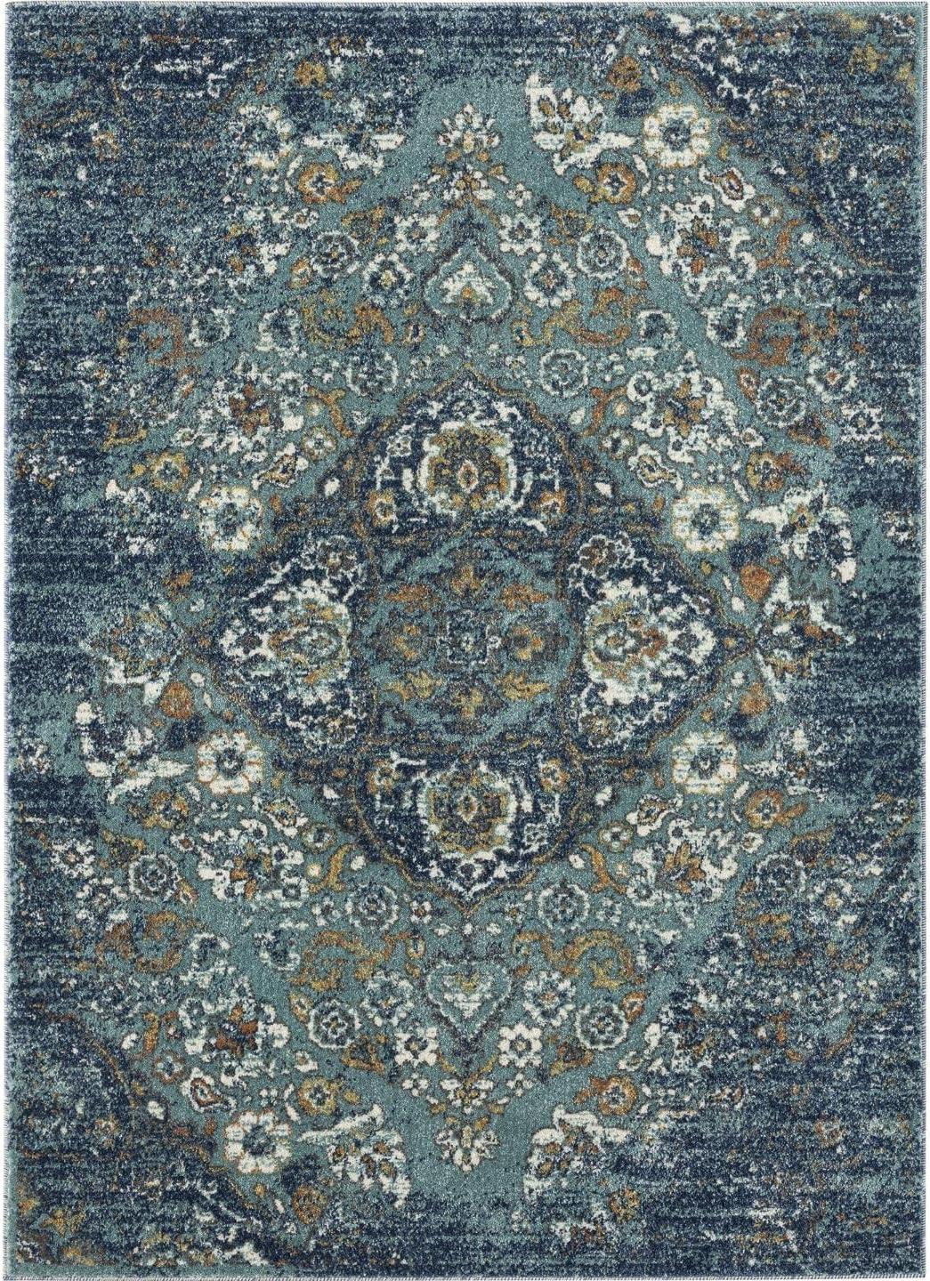 Luxe Weavers Victoria Collection Cream 9x12 Floral Area Rug