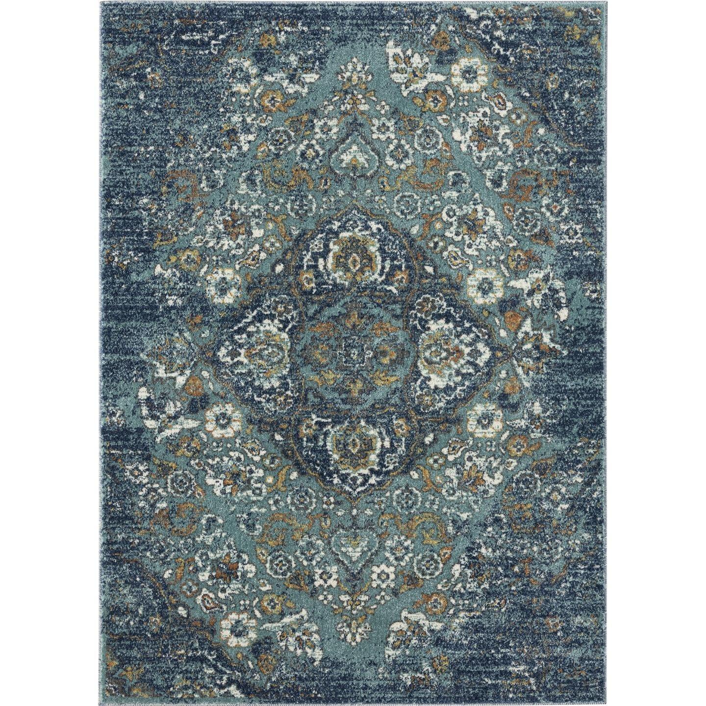 Luxe Weavers Victoria Collection Cream 9x12 Floral Area Rug