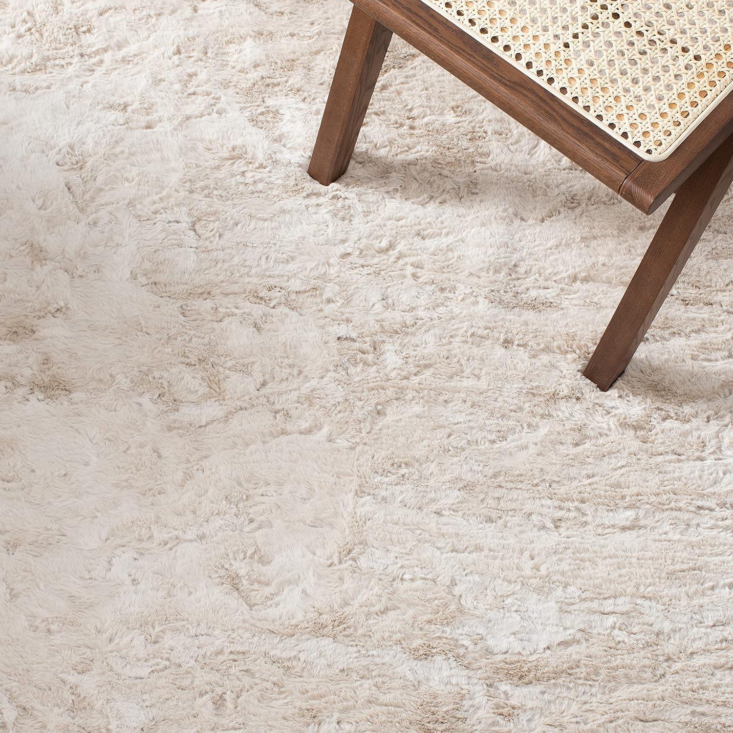 Faux Sheep Skin FSS515 Power Loomed Area Rug - Beige - 3'x5' - Safavieh.