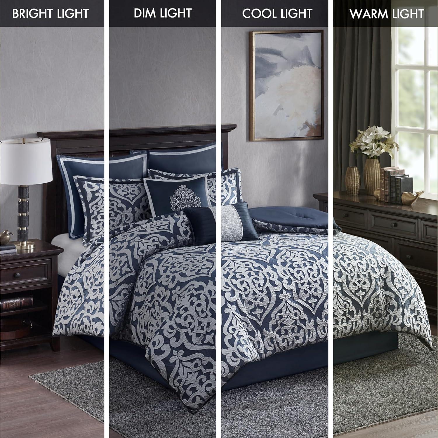 Madison Park Odette Jacquard 8 Piece Comforter Set