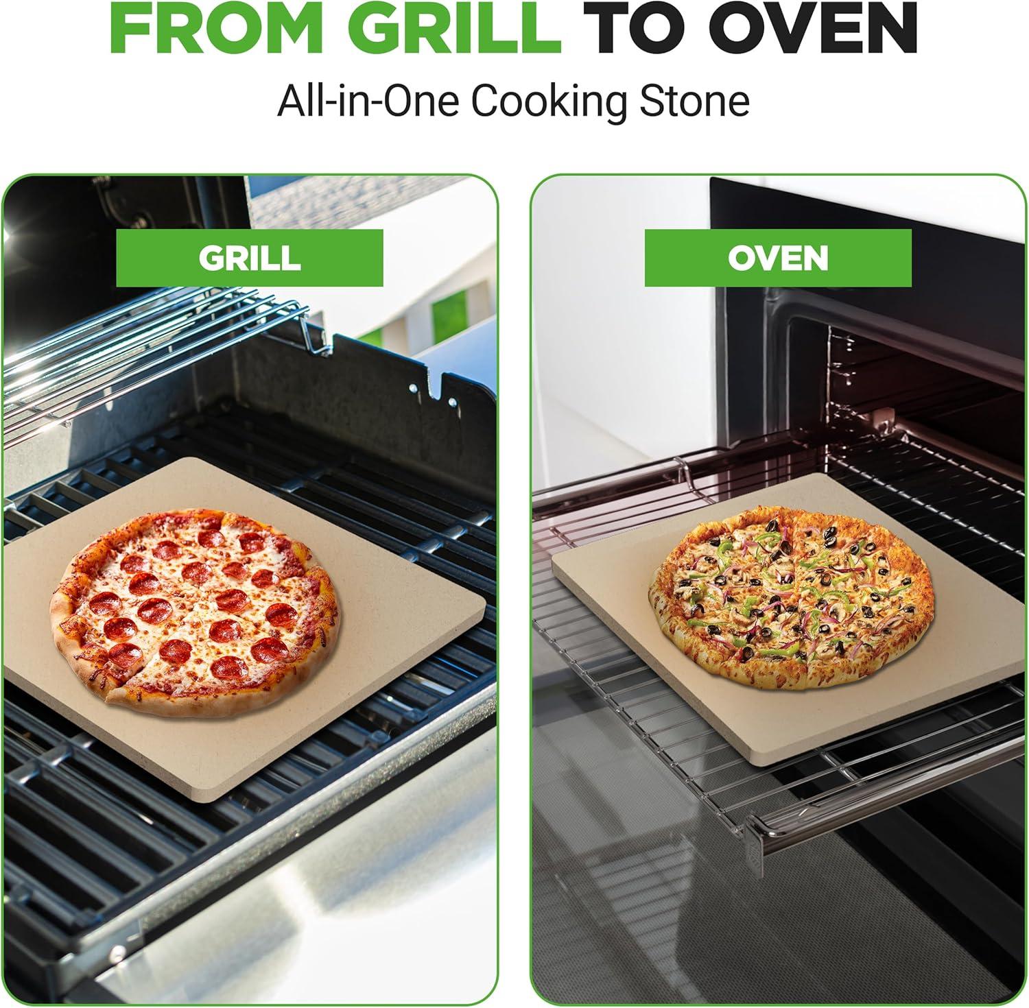NutriChef Non-Stick Aluminum 12.8'' Pizza Stone