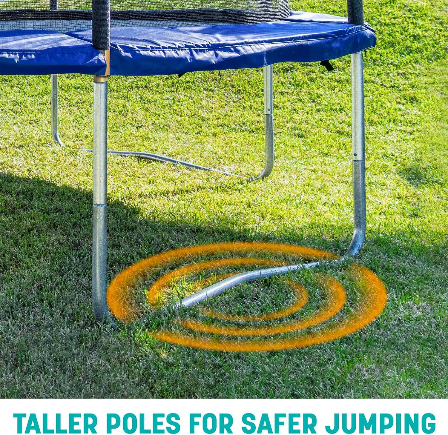 Skywalker Trampolines Skywalker Trampolines 15Ft Round Trampoline With Enclosure  Blue