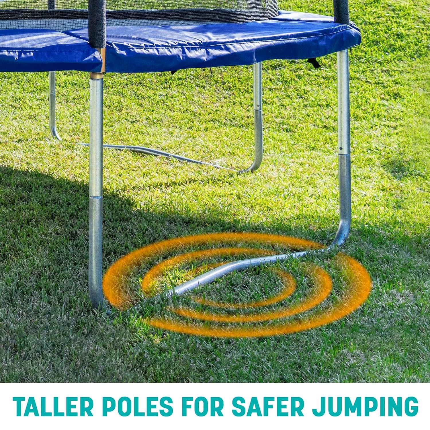 Skywalker Trampolines Skywalker Trampolines 15Ft Round Trampoline With Enclosure  Blue