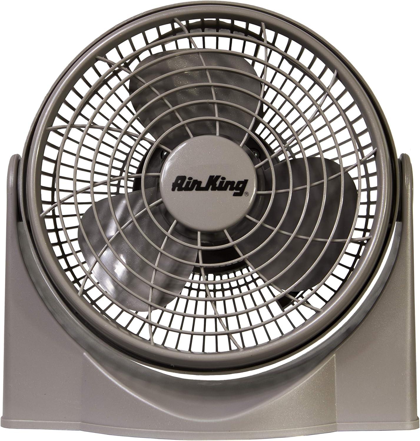 Air King 9530 9 in. High Performance 3 Speed Table Pivot Fan Gray