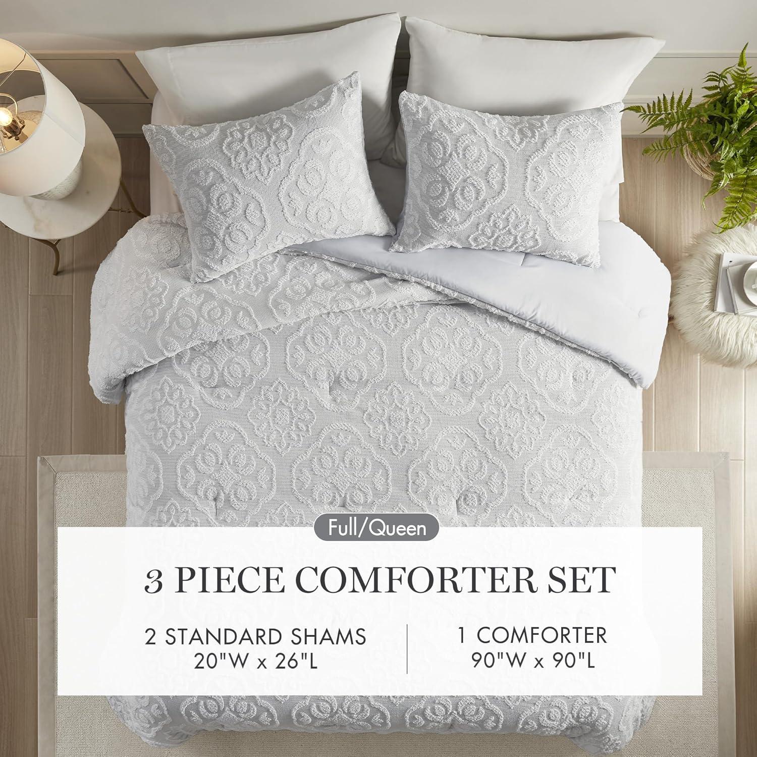 510 Design Everly 3 Piece Tufted Woven Medallion Comforter Set