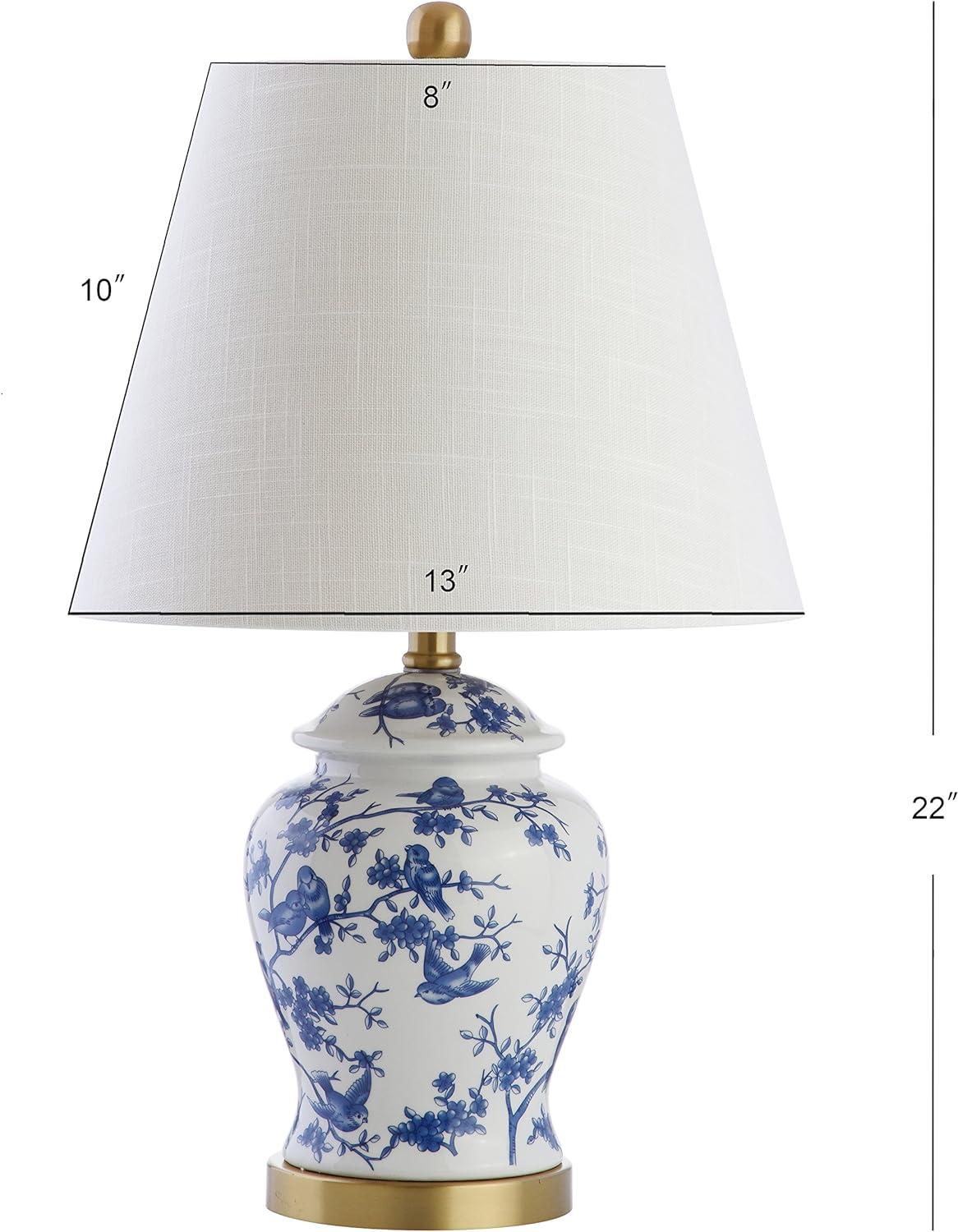 Penelope 22" Chinoiserie Blue and White LED Table Lamp