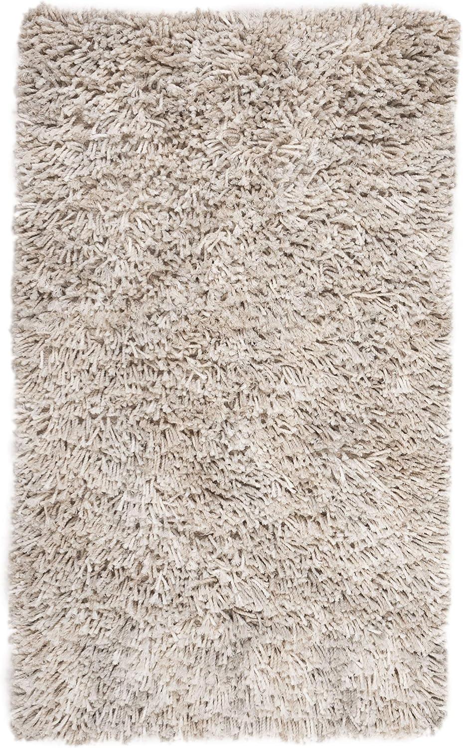 Rio Shag SG960 Hand Loomed Indoor Accent Rug - Beige/Ivory - 3'x5' - Safavieh