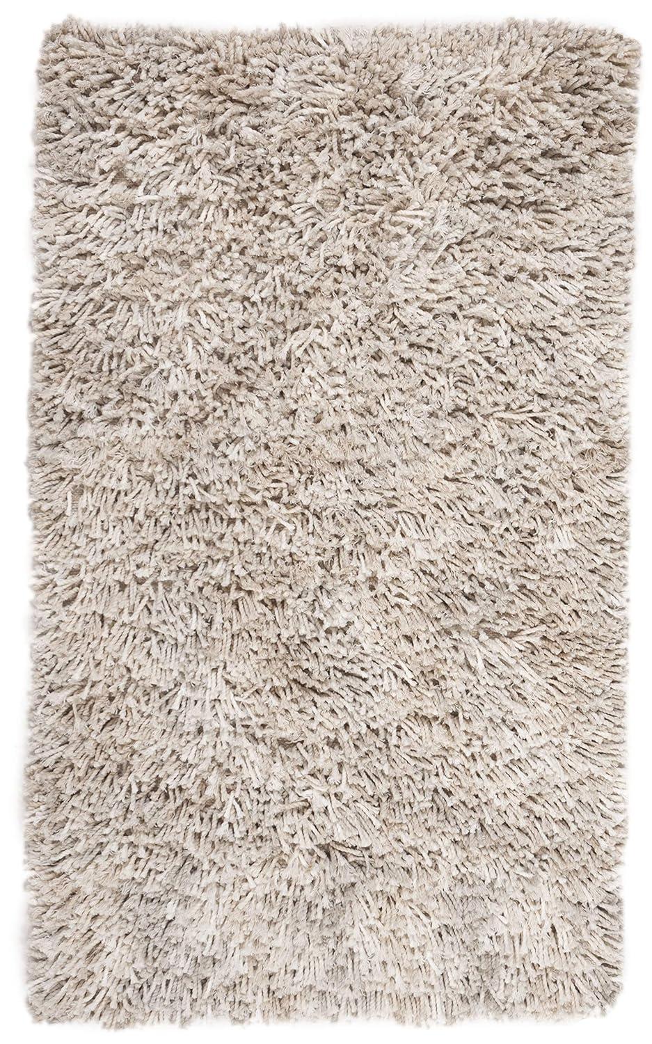 Rio Shag SG960 Hand Loomed Indoor Accent Rug - Beige/Ivory - 3'x5' - Safavieh