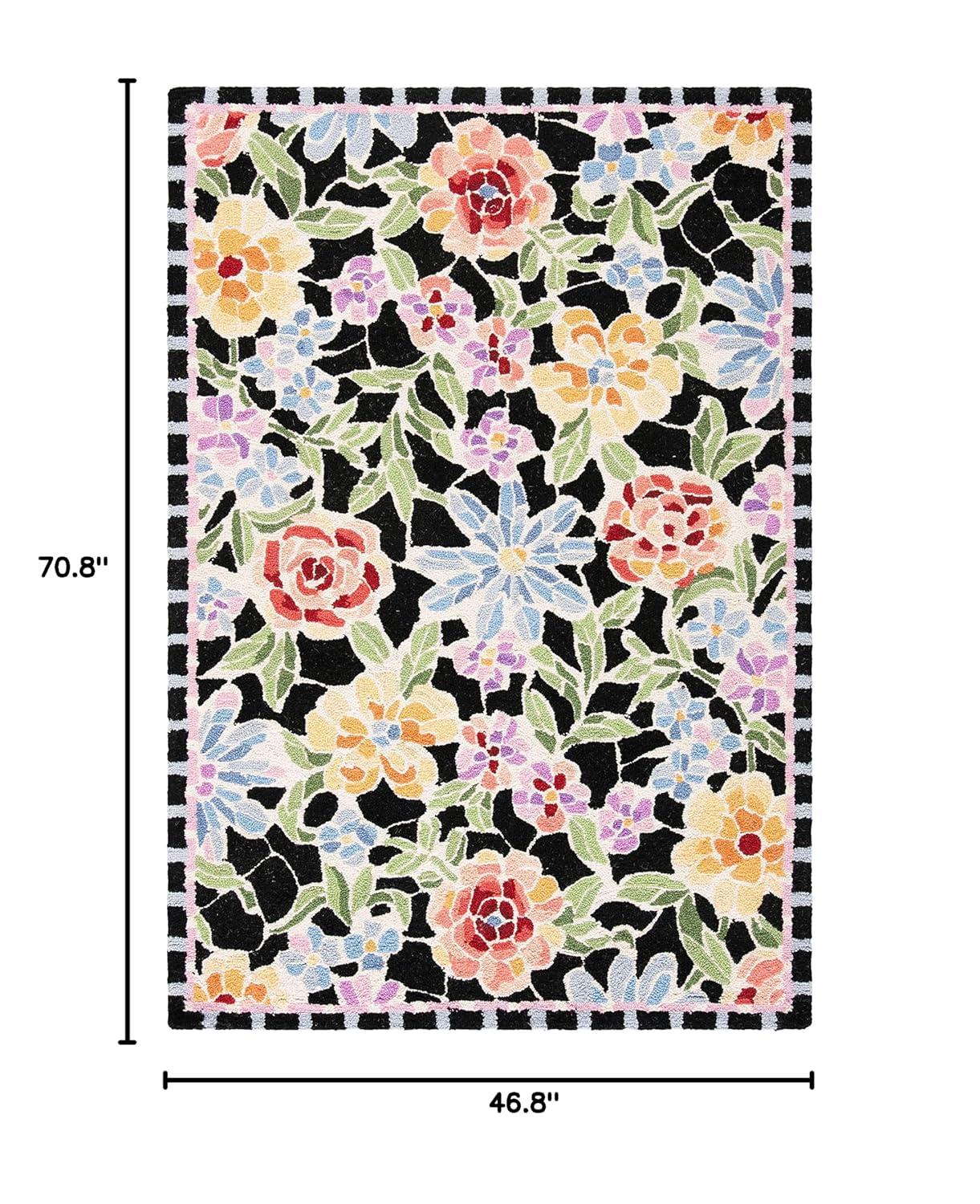 Chelsea HK214 Handmade Area Rug - 3'9"x5'9" - Black - Safavieh