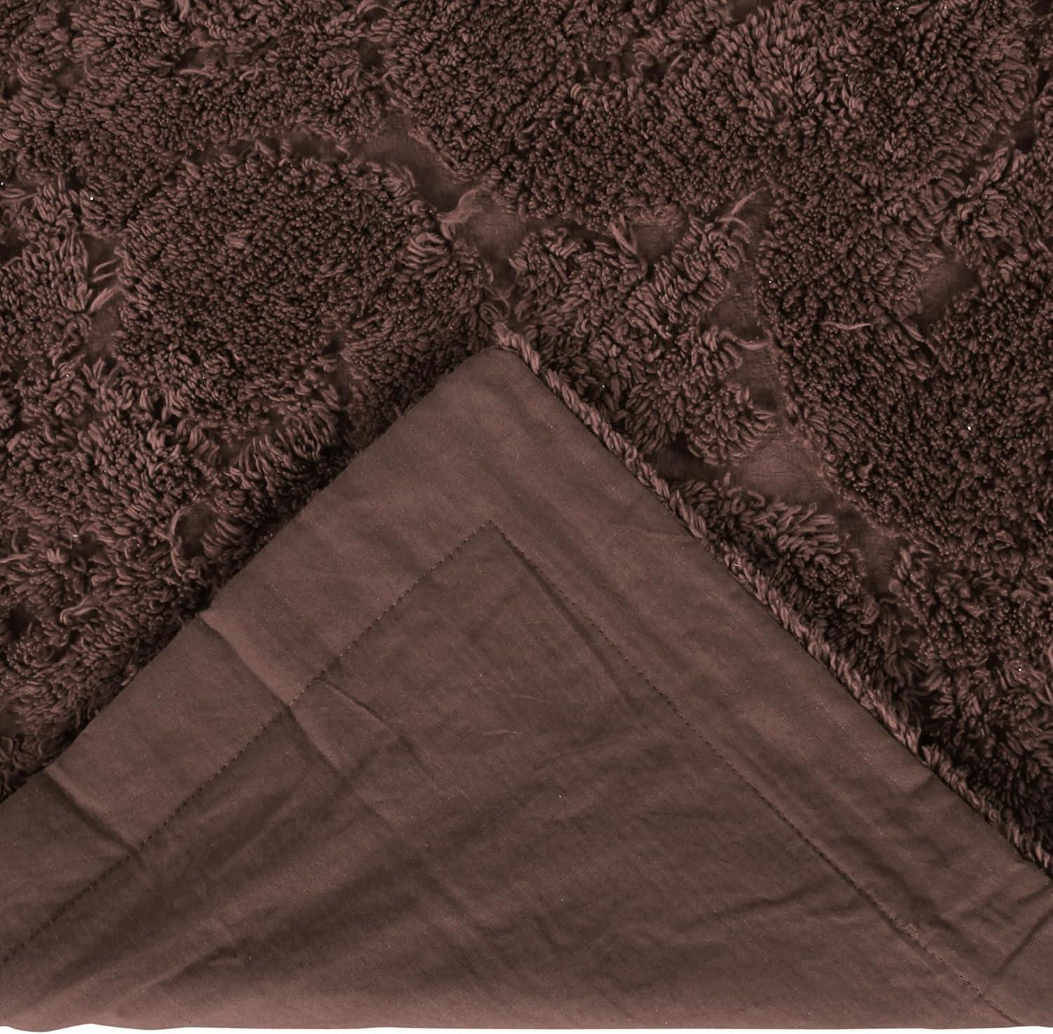 Better Trends Ashton Collection Chenille Bedspread Set, 100% Cotton Machine Washable Bedding Set, Soft & Breathable Medallion Design Coverlet with Sham, Luxurious All Season Comfort