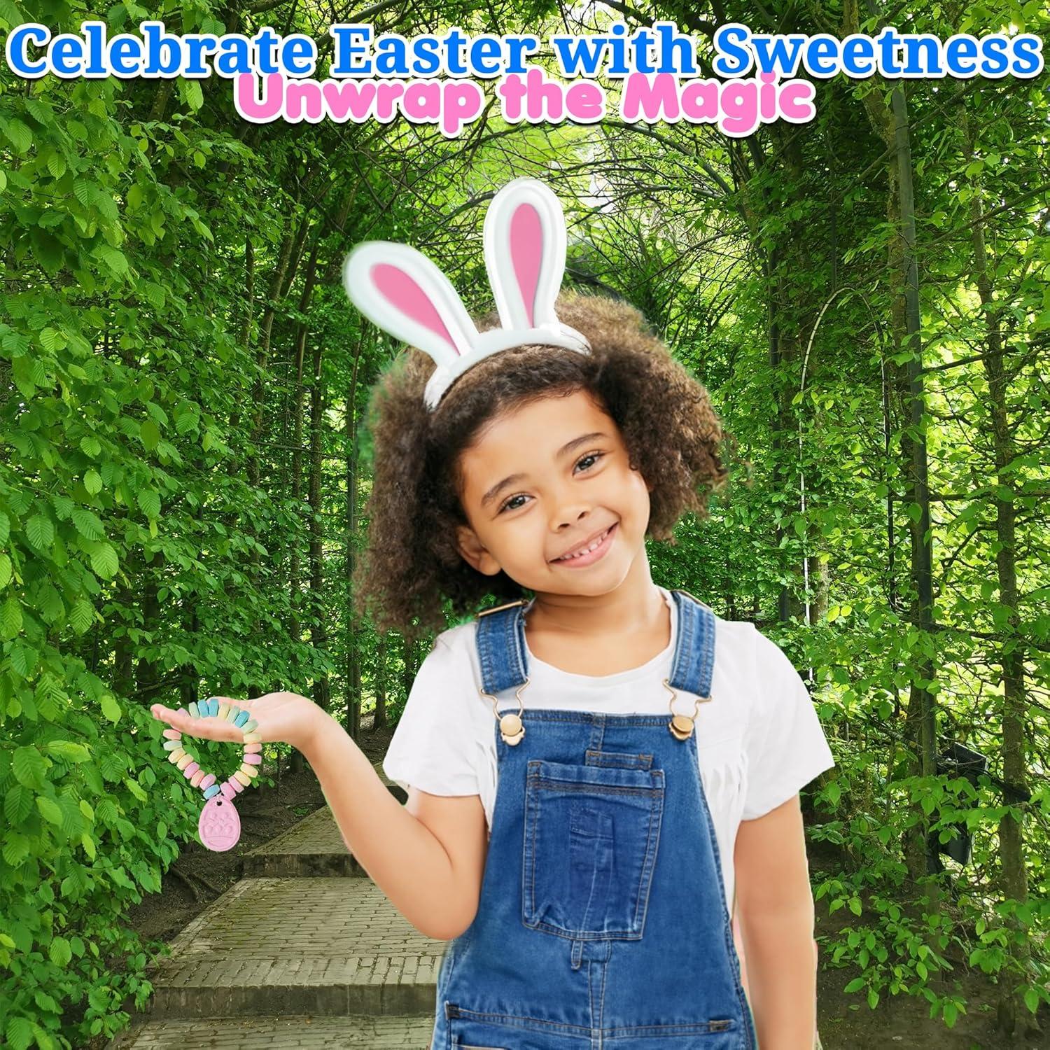 Pastel Easter Egg Candy Bracelets with Edible Charms