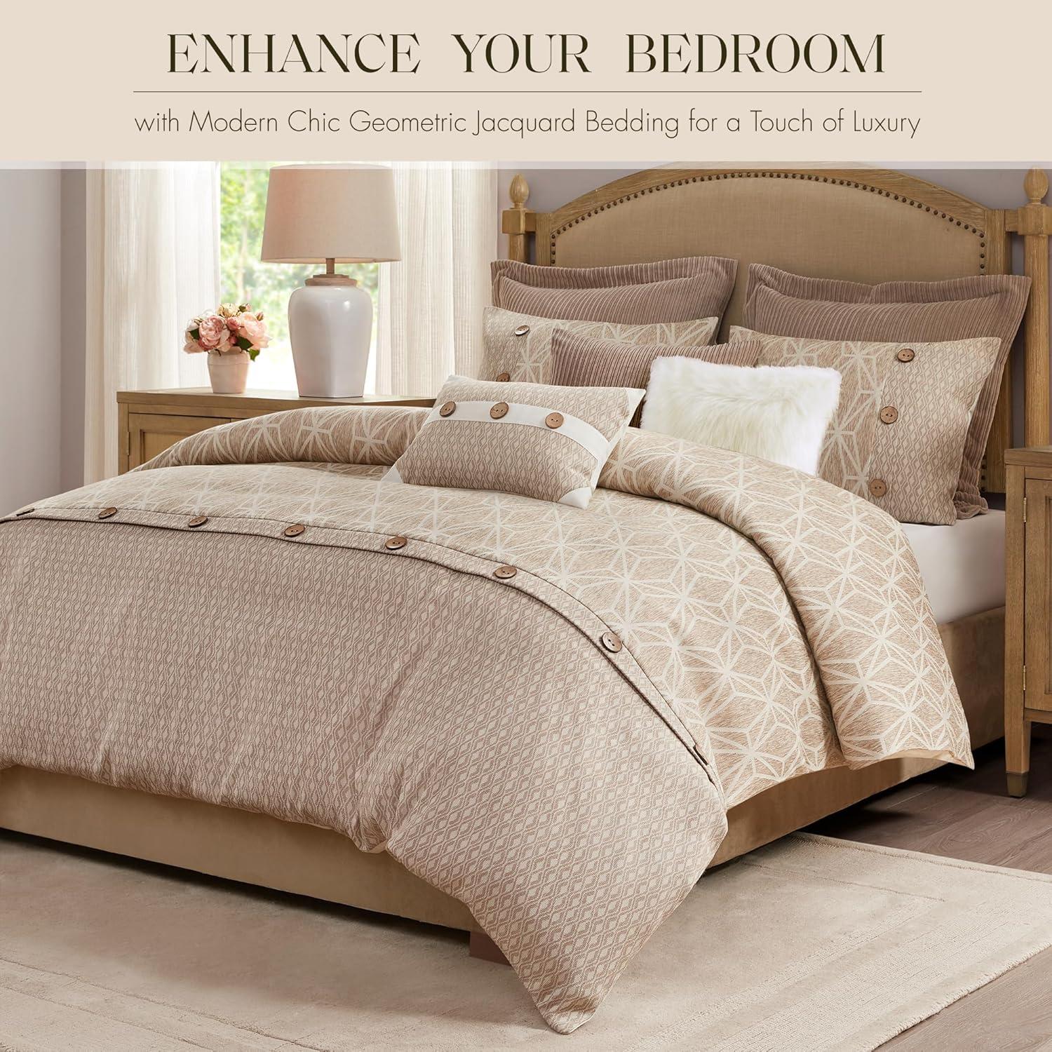Madison Park Signature Madison Park Signature Grace Geometric Oversized Jacquard Comforter Set