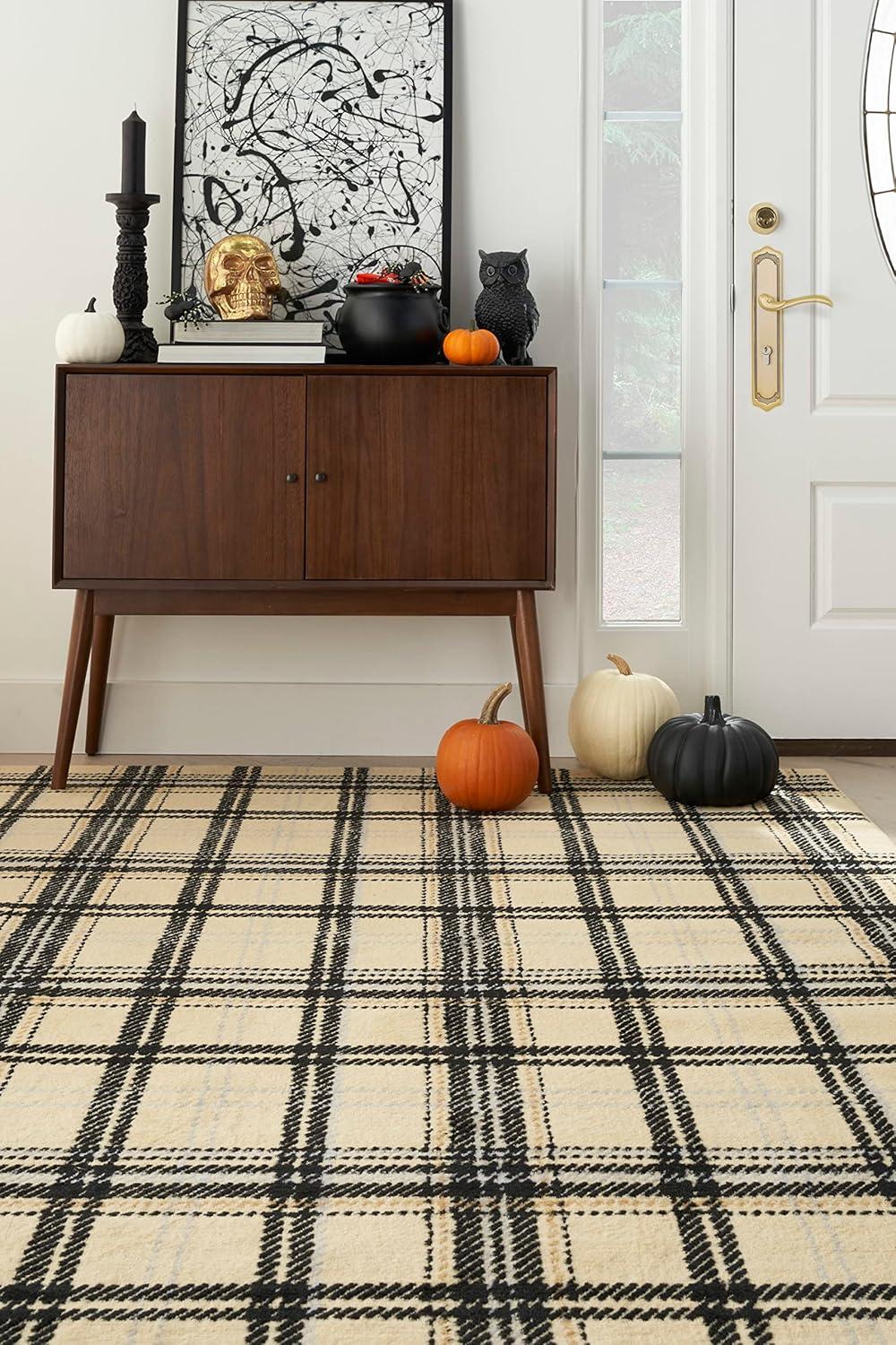 Nourison Grafix Contemporary Plaid Area Rug