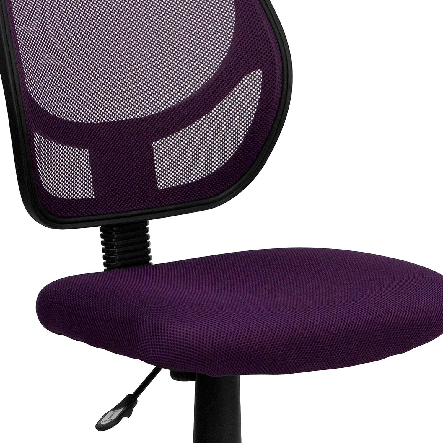 Flash Furniture Low Back Purple Mesh Swivel Task Office Chair