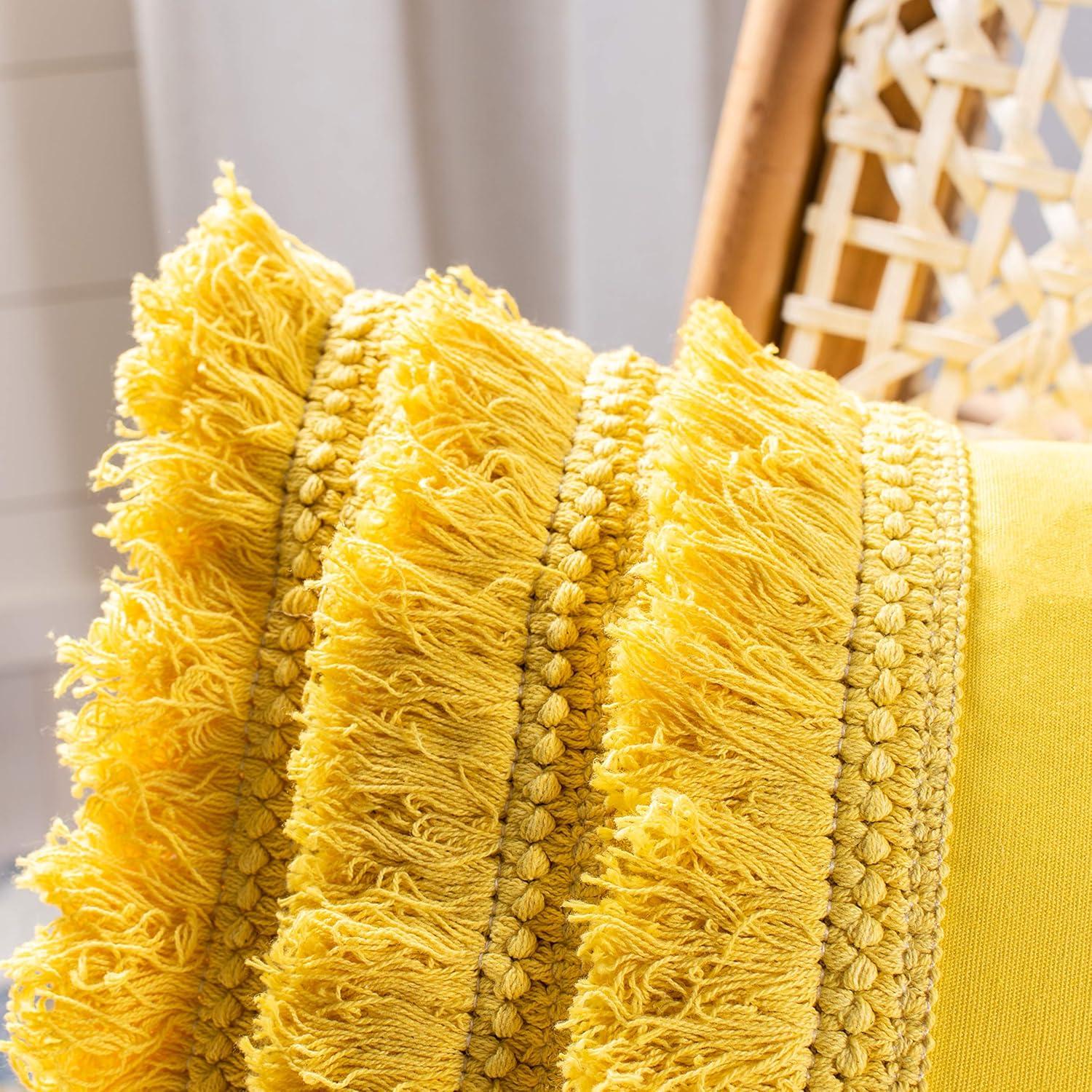 Hooda Fringed Cotton Throw Pillow