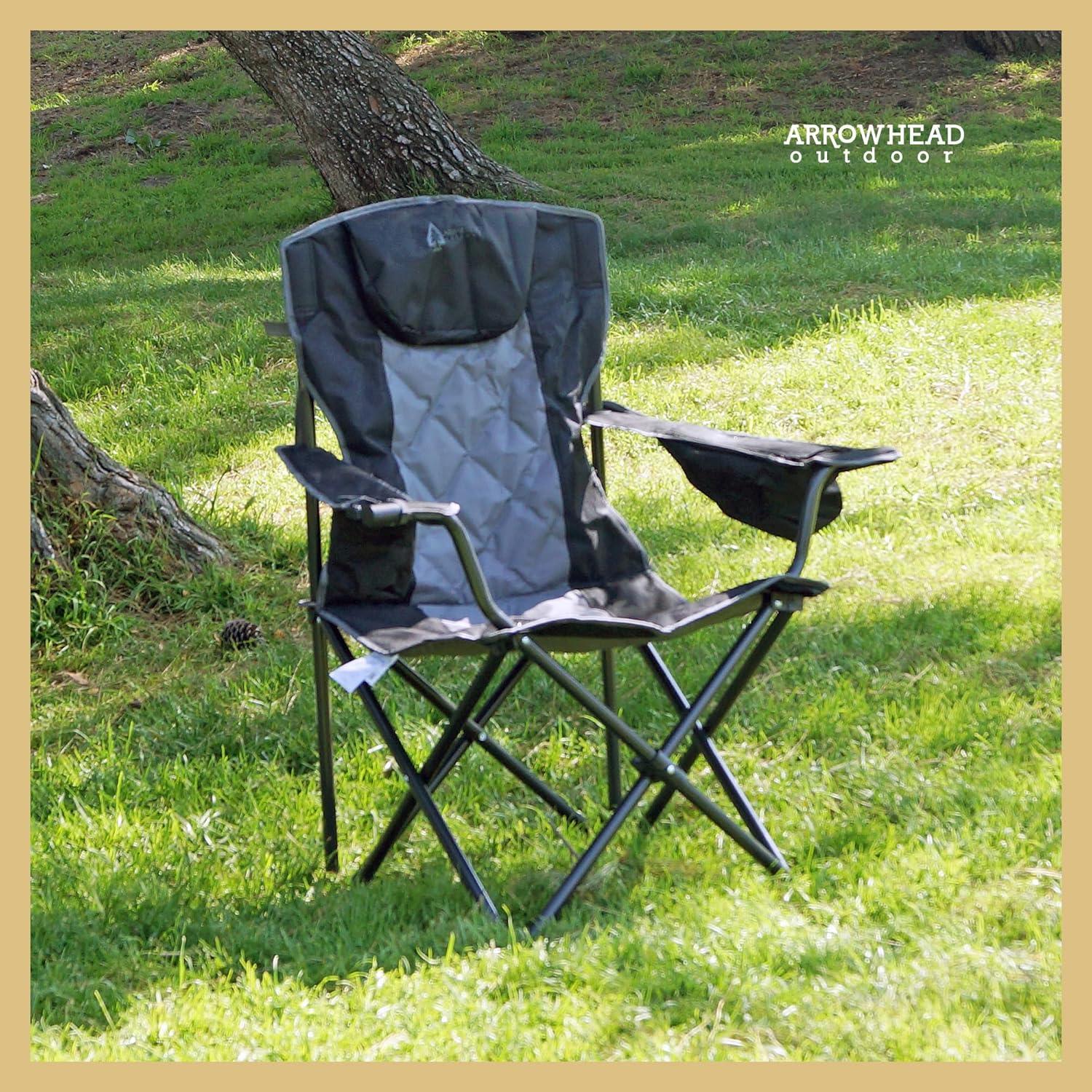 ARROWHEAD Outdoor Folding Camping Chair with Cushions