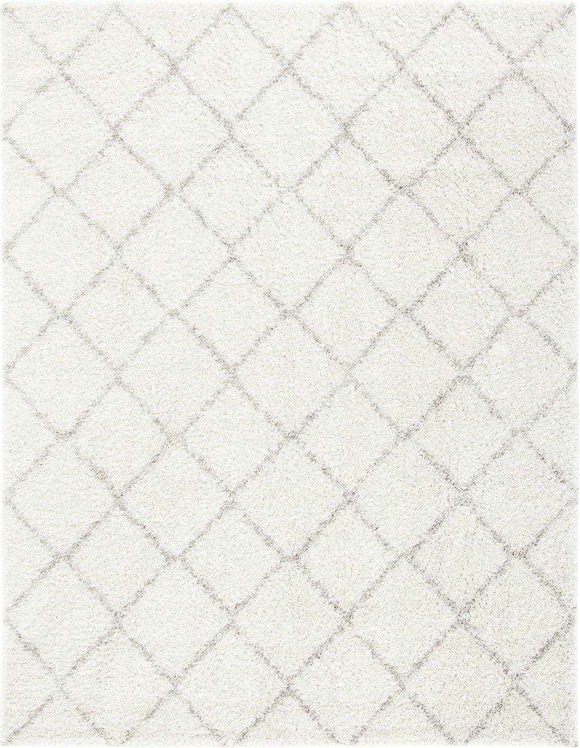 Arizona Shag ASG742 Power Loomed Indoor Area Rug - Ivory/Beige - 9'x12' - Safavieh