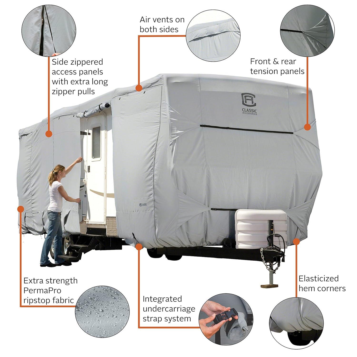 Classic Accessories Overdrive Tie Mildew Resistant RV Cover By Classic Accessories