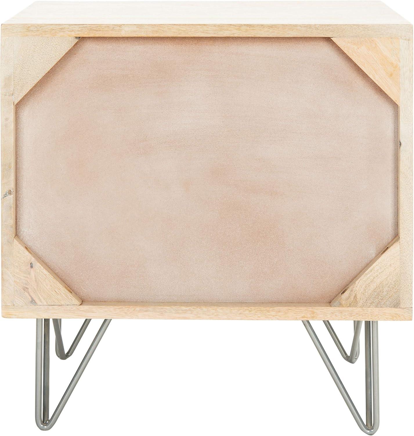 SAFAVIEH Marigold Mid-Century 1 Drawer Nightstand, Natural