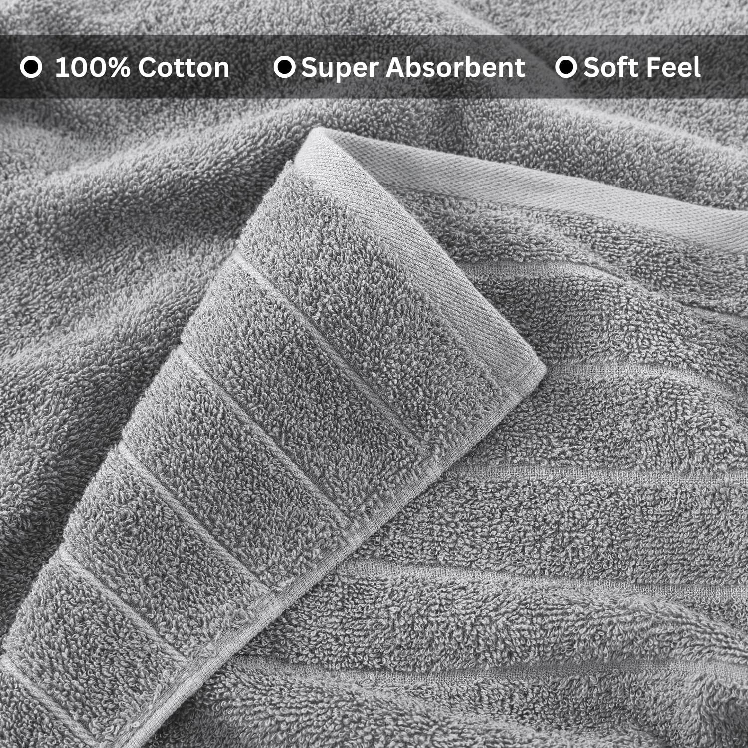 Casa Platino Bath Sheet 2 Pack - Large Bath Towels, Soft Cotton Bath Sheets, Quick Dry & Oversized, 36"x72", Ideal for Spa Days at Home - Ultimate Grey