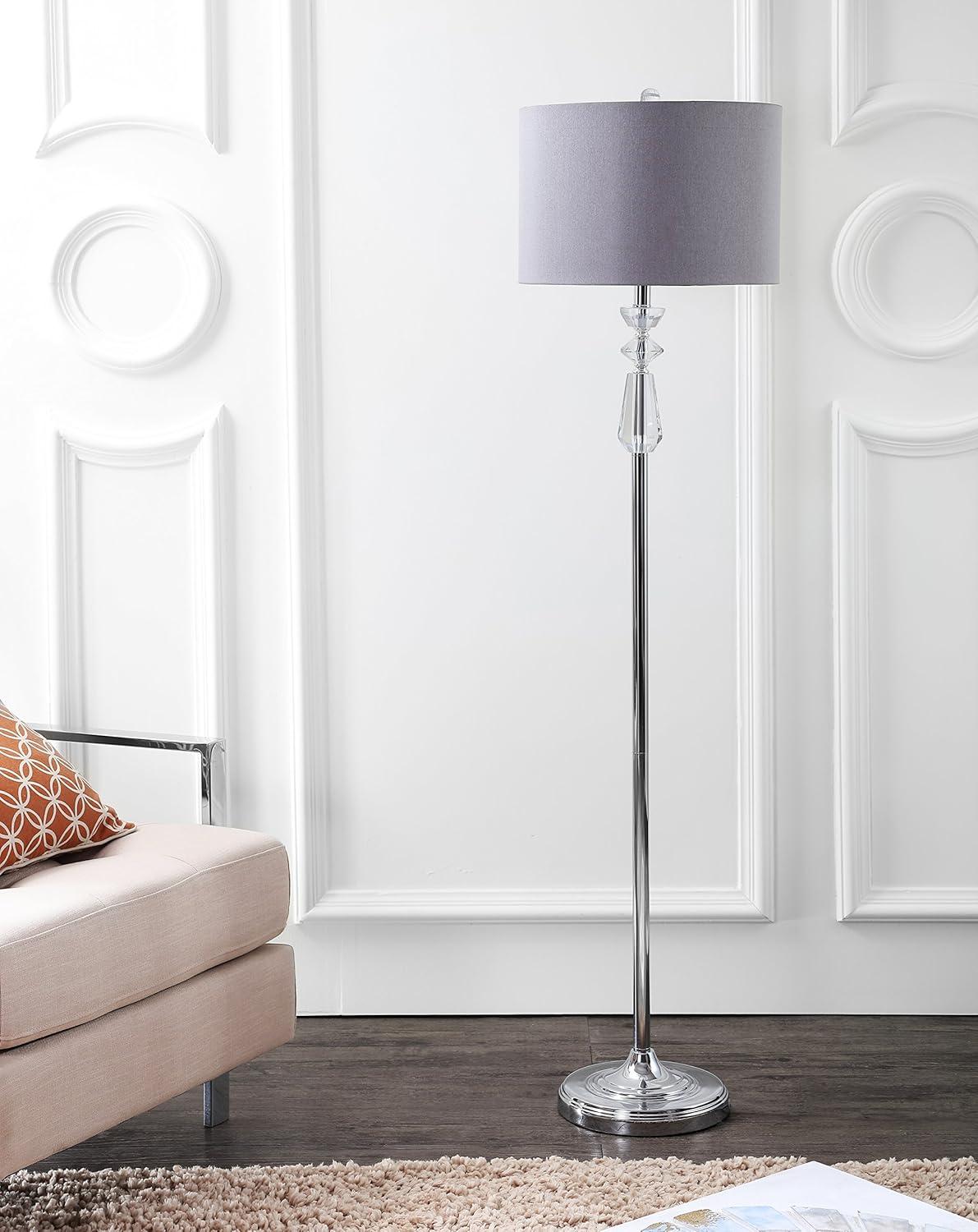 JONATHAN Y Layla Crystal/Metal LED Floor Lamp