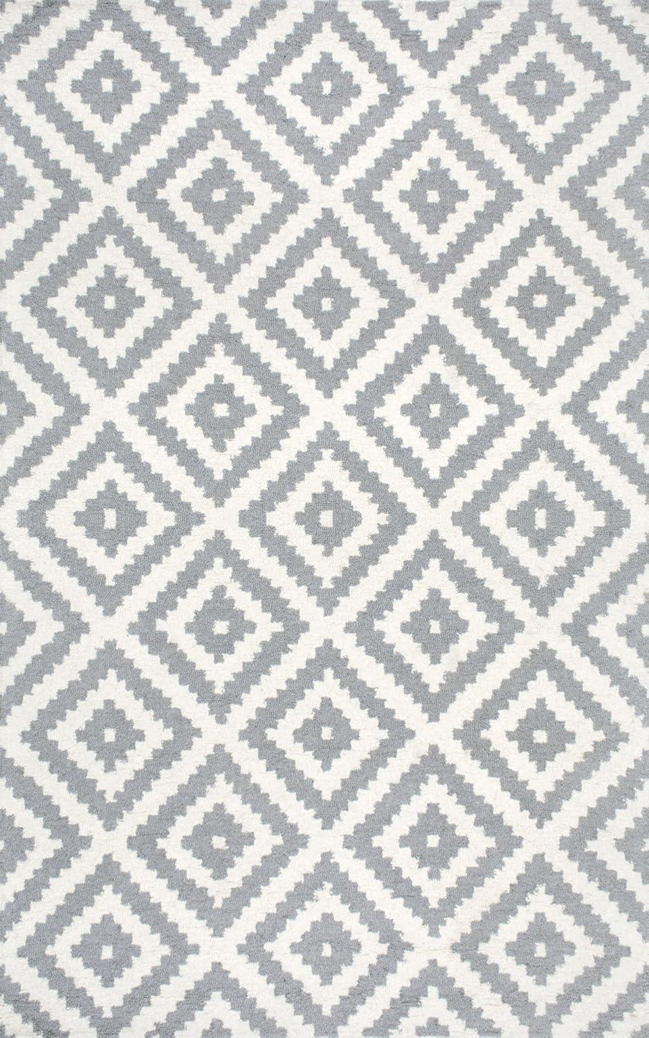 Nuloom Kellee Hand Tufted Geometric Wool Indoor Area Rug