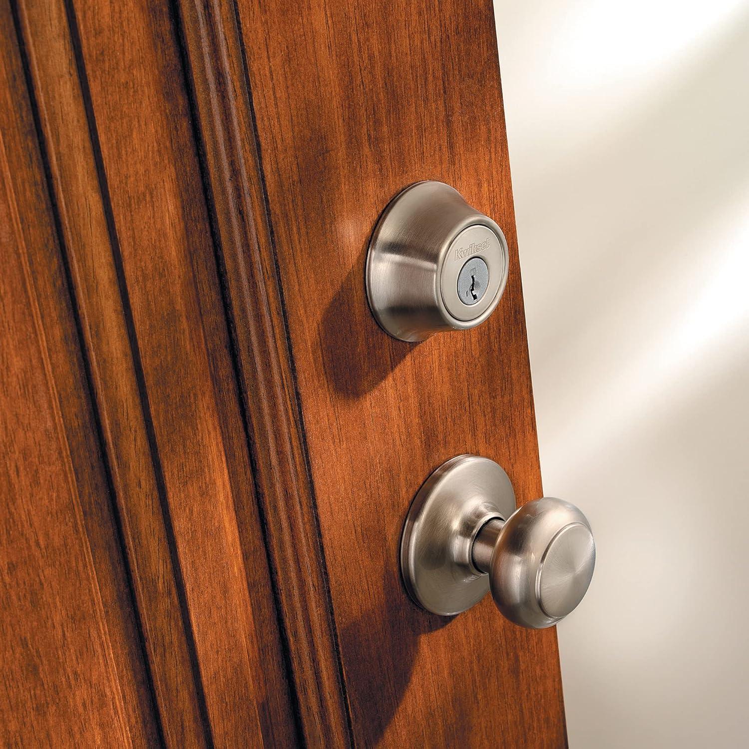 Kwikset Satin Nickel Metal Deadbolt