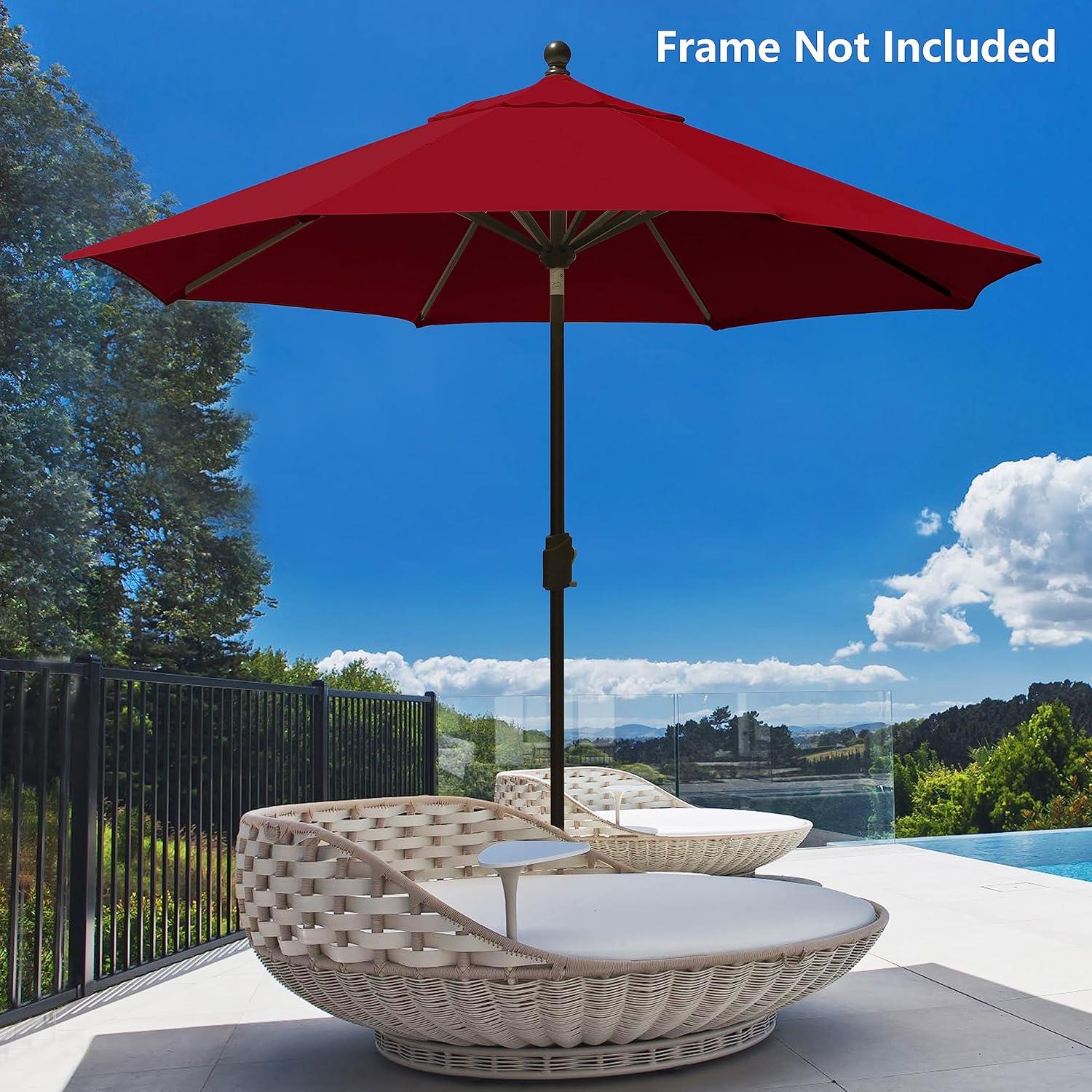 Arlmont & Co. Caeleb Fabric Replacement Cover 8 Ribs Market Patio Umbrella Cover