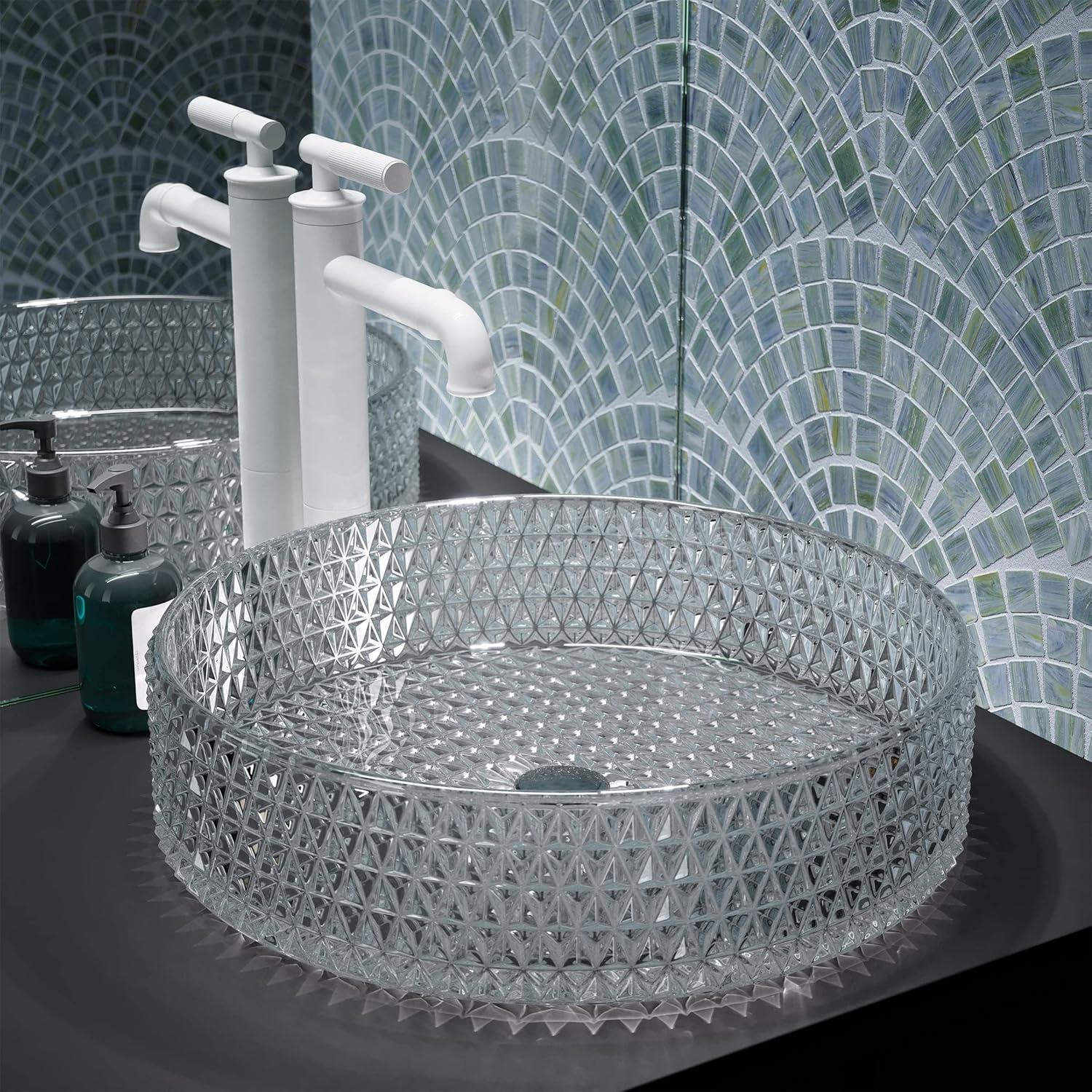 Caché 15.75" Round Glass Vessel Sink