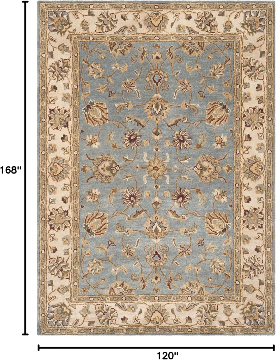 SAFAVIEH Royalty Wenona Traditional Wool Area Rug, Blue/Beige, 10' x 14'