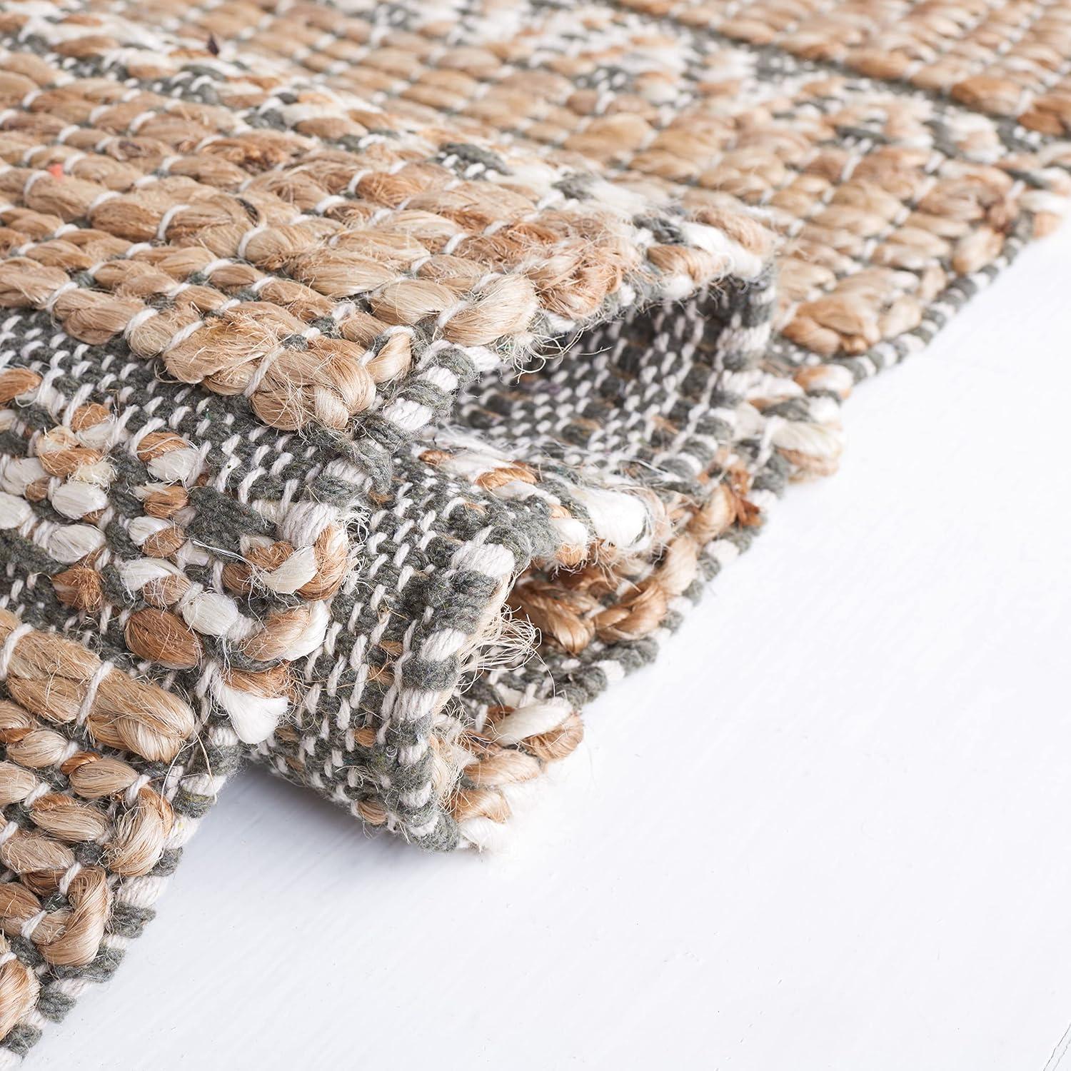 Natural Fiber NFB655 Power Loomed Area Rug - Olive/Natural - 3'x5' - Safavieh.