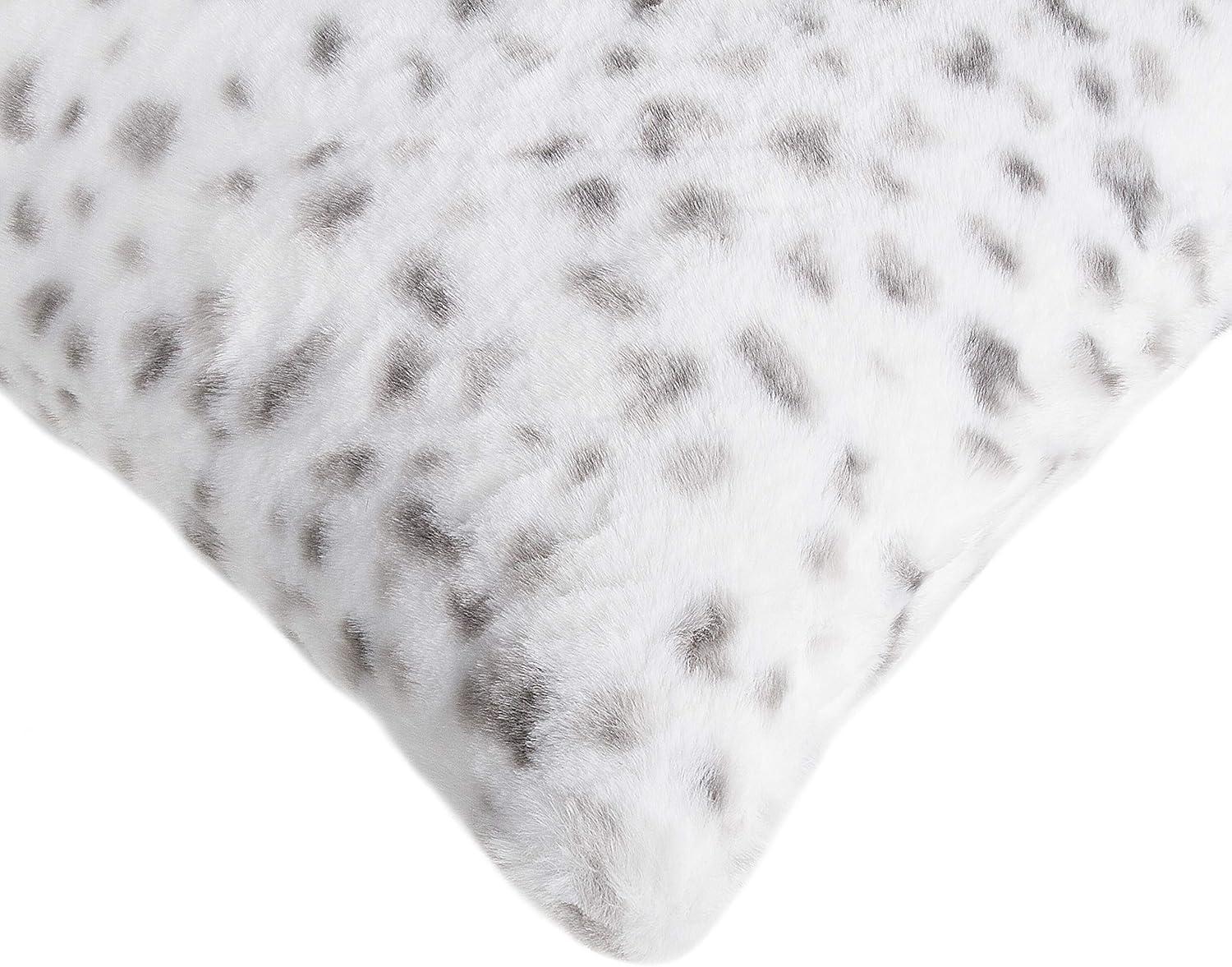 Luxe Faux faux Pillow 2-Piece Snow Leopard Sheepskin Soft Collection