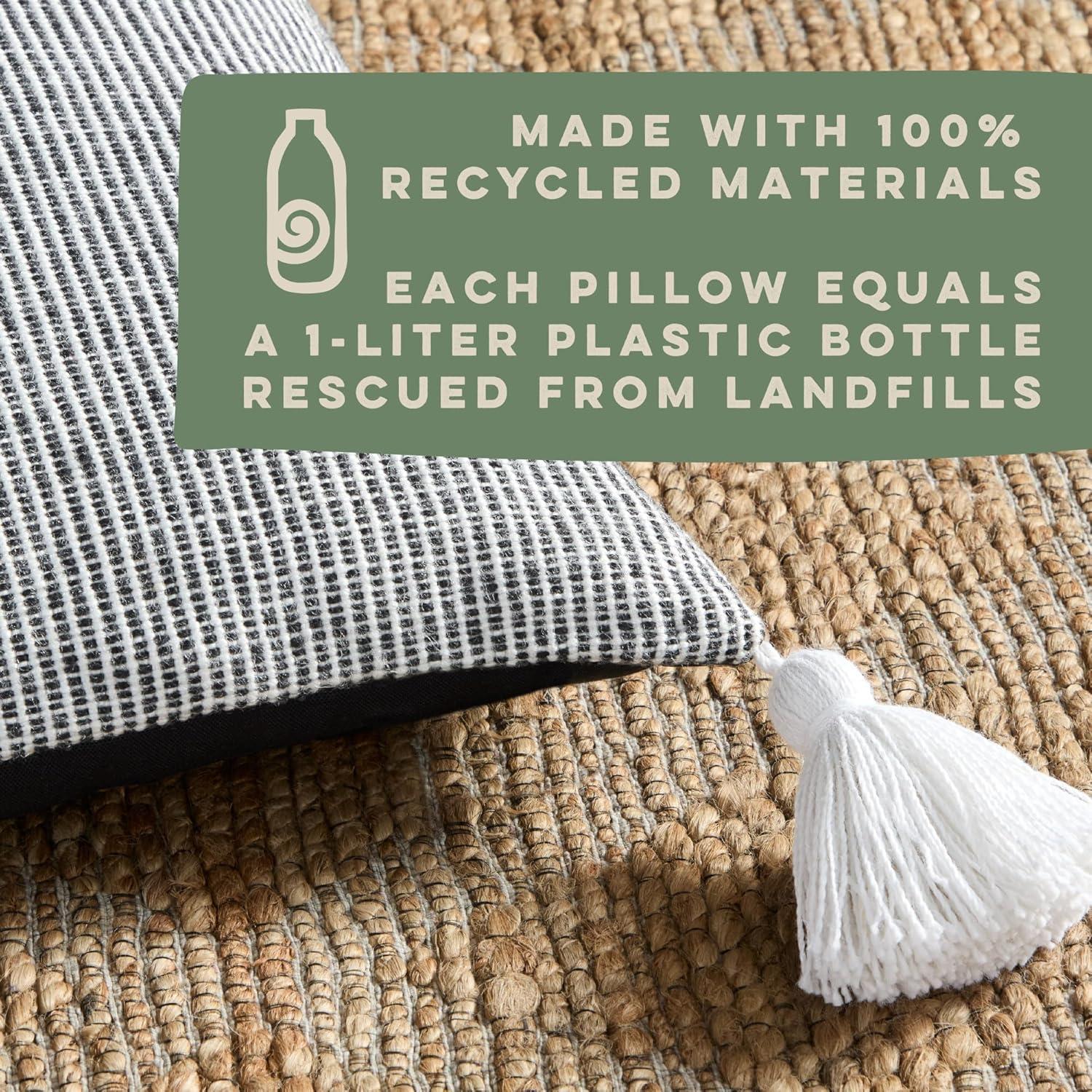 Town & Country Living TOWN & COUNTRY TERRA Alara Ribbed Texture Indoor Outdoor Decorative Pillow 20"x20"