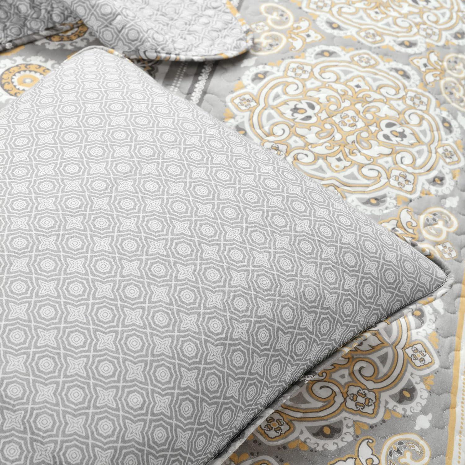 Lush Decor Nesco Navy 320 TC Reversible Modern & Contemporary 3 Piece Quilt Set