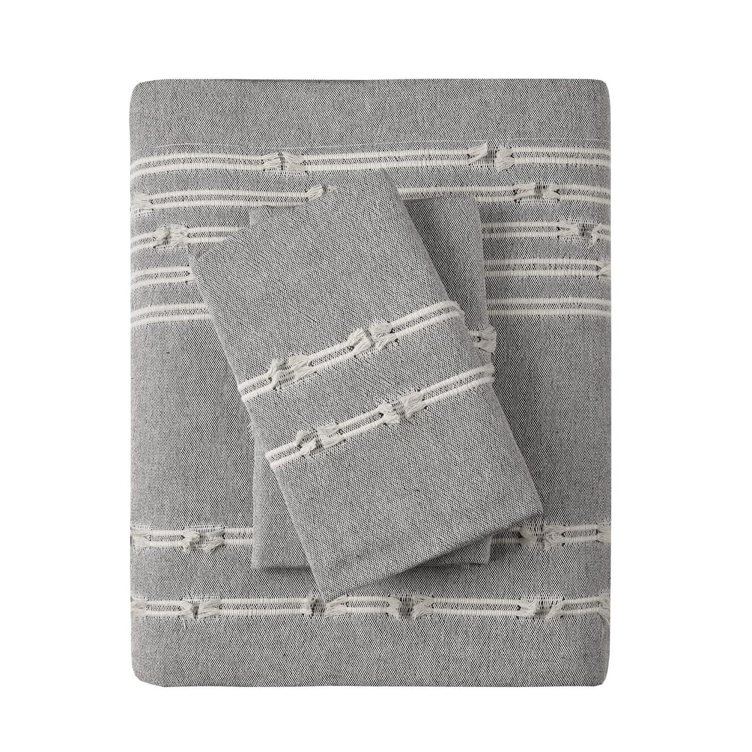 INK+IVY 3 Piece Cotton Jacquard Bedding Set