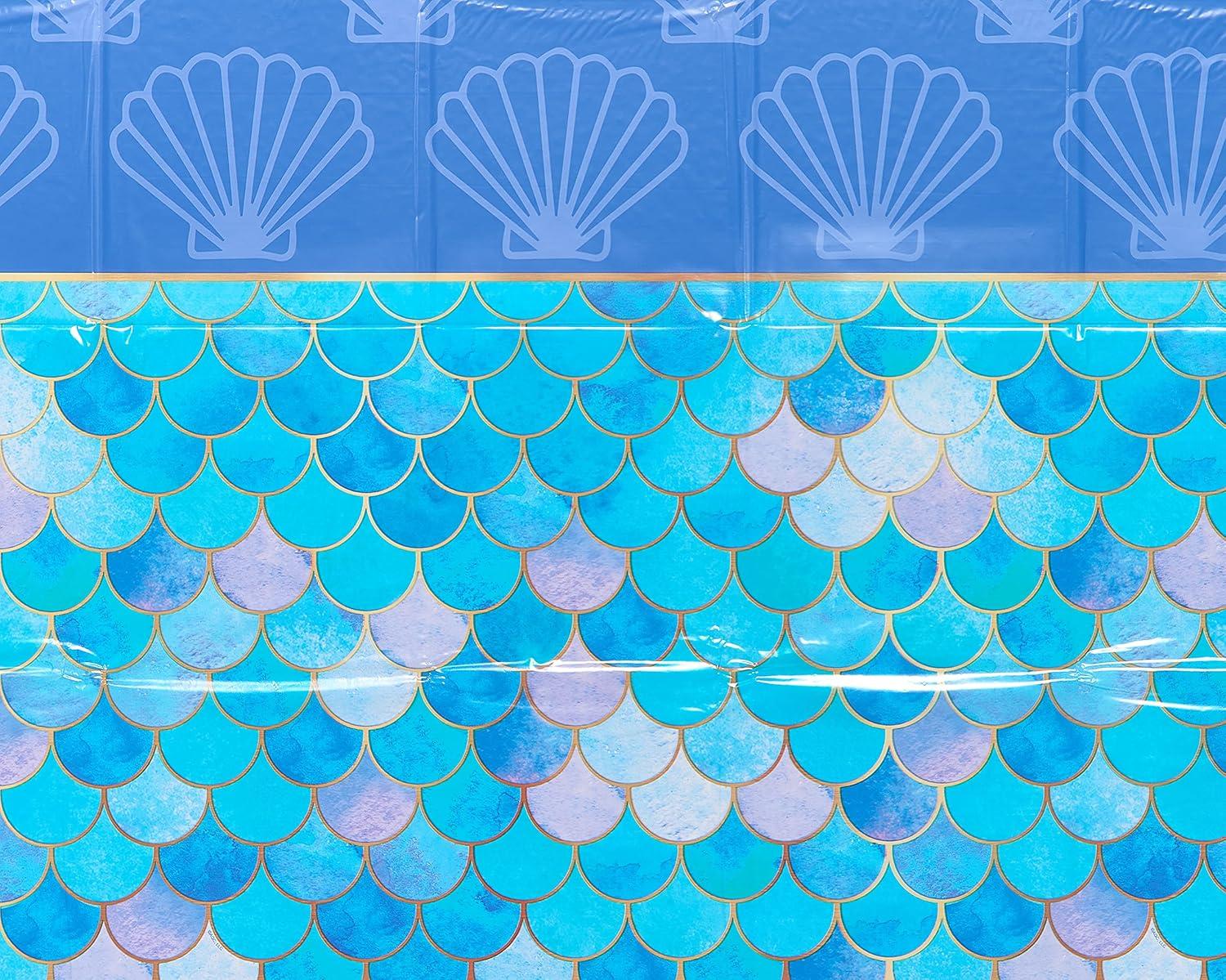 American Greetings Mermaid Party Supplies, Plastic Table Covers (3-Count)