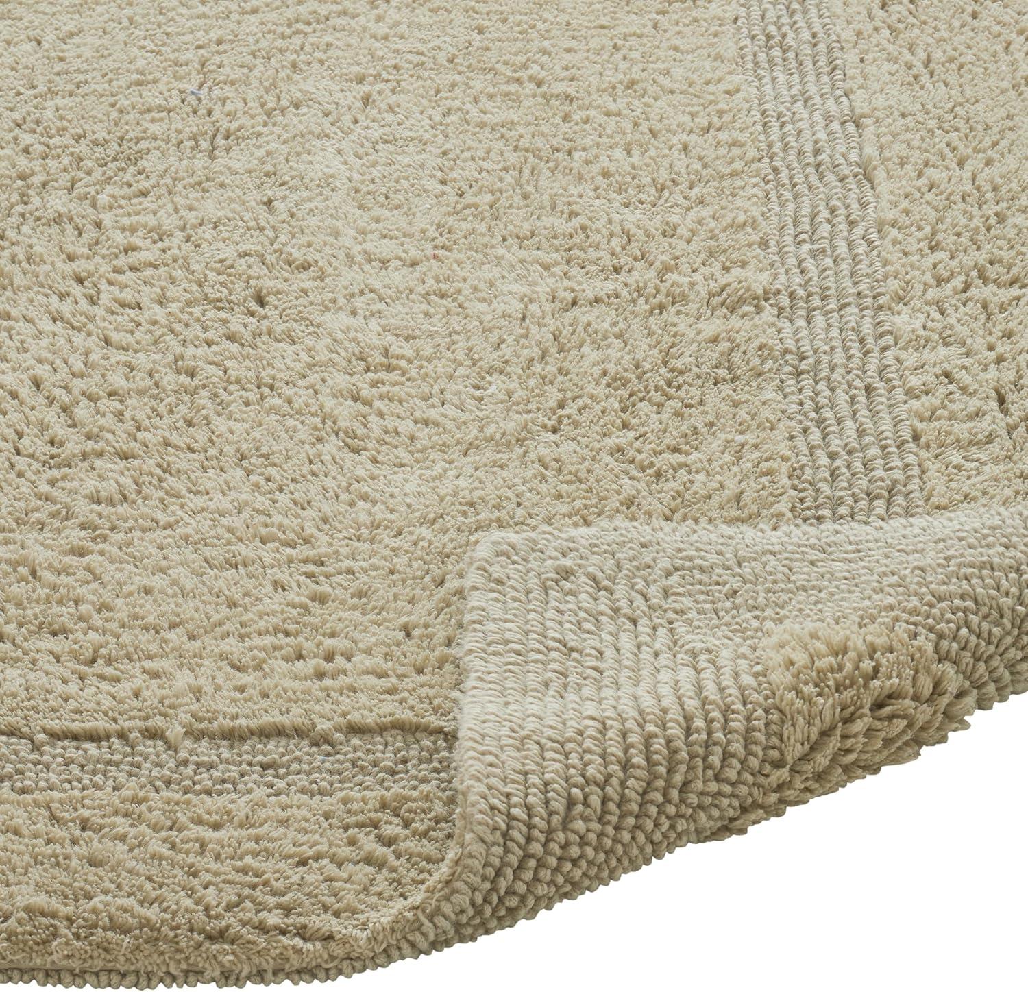Better Trends Lux 100% Cotton Tufted Solid Reversible Bath Rug 24" x 40" Rectangle - Sand