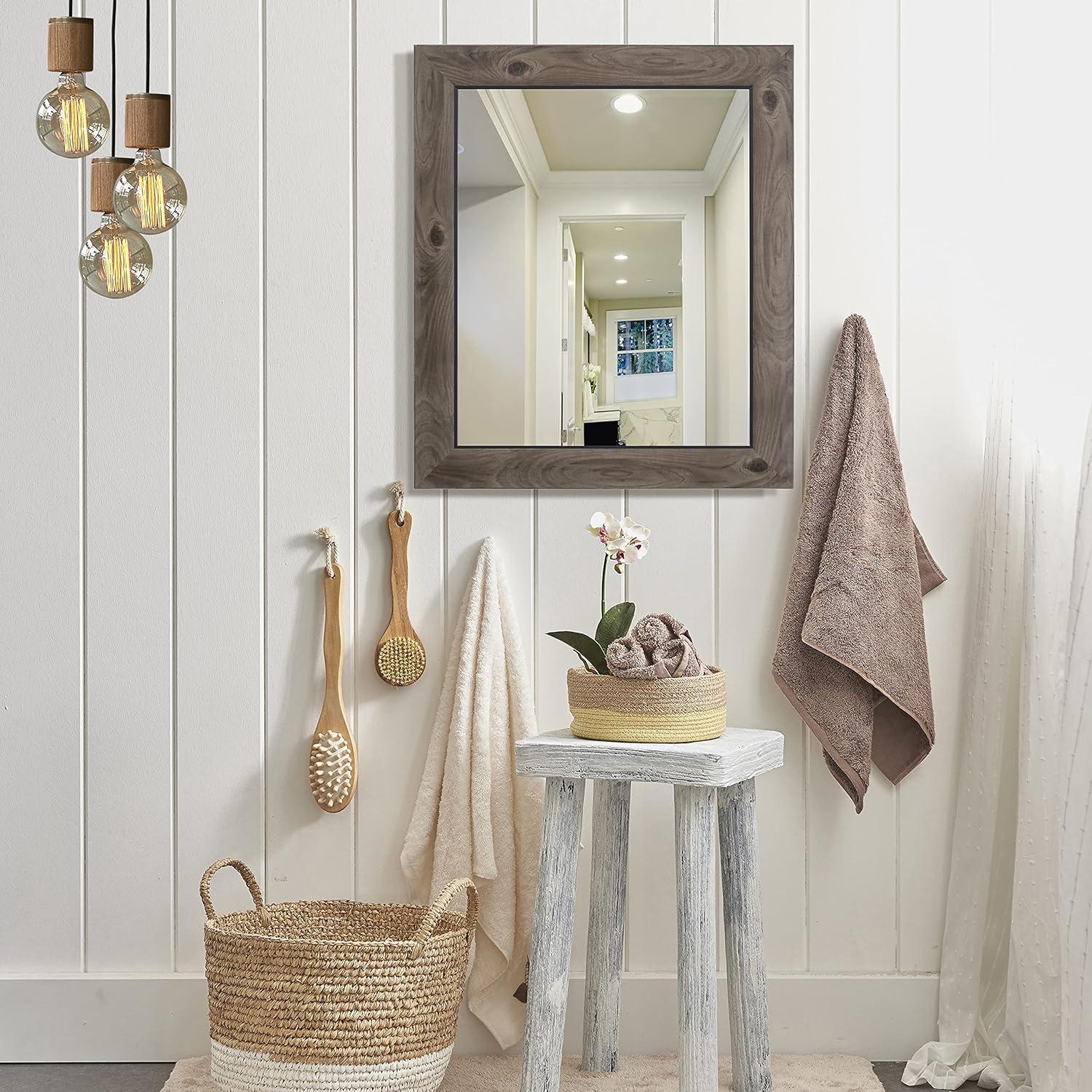 Yosemite Home Decor Yosemite Mirrors, Small, Gray/Black