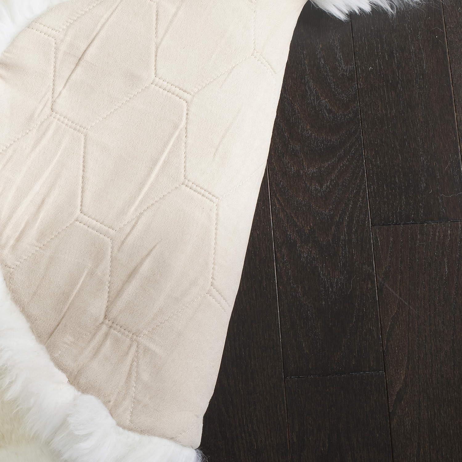 Sheep Skin SHS211 Hand Woven Area Rug - Natural/White - 8'9"x11'9" - Safavieh.