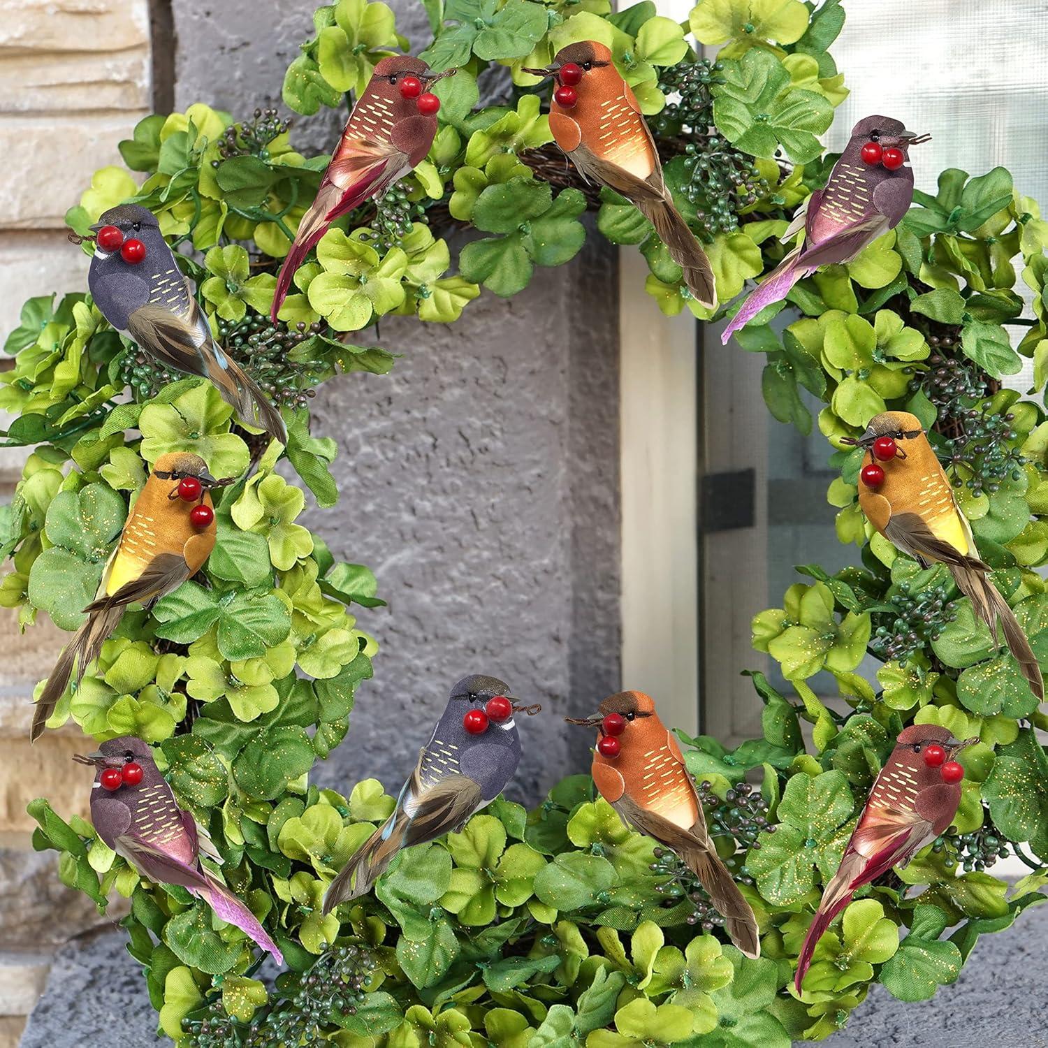 Songbird Christmas Ornaments - Set of 10 Clip Ons