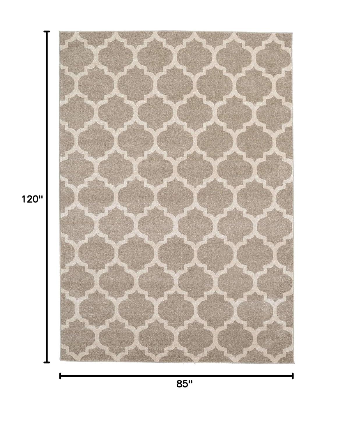 Unique Loom 7' 1 x 10' 0 Trellis Philadelphia Light Brown Area Rug