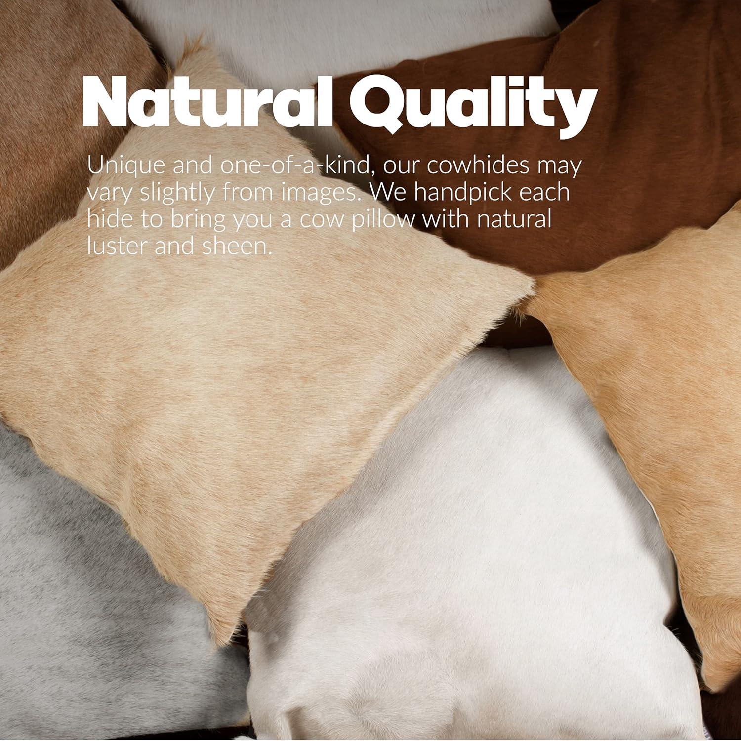 eRug Outlet Torino Leather/Suede Throw Square Pillow Cover & Insert
