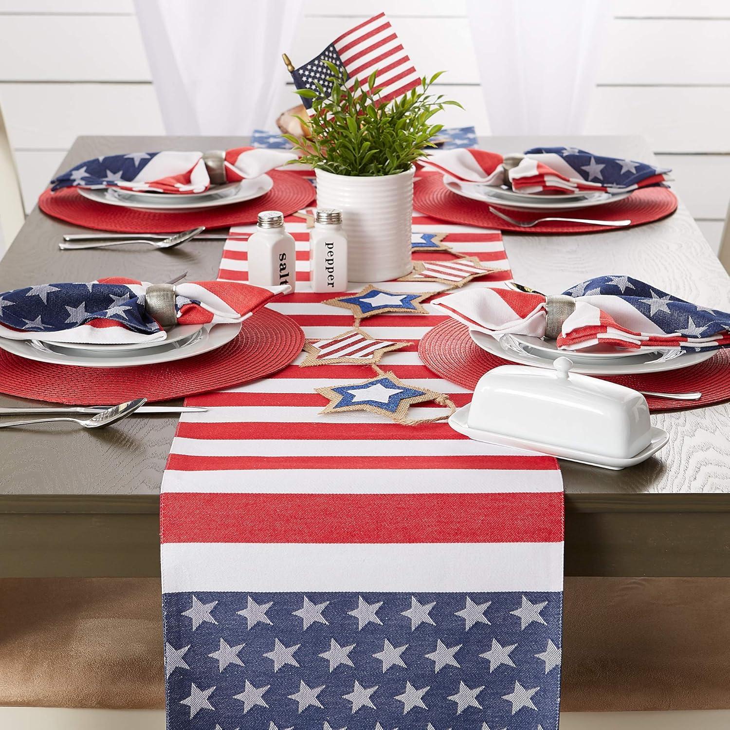 Red Round Braided Placemats Set of 6 for Dining Tables